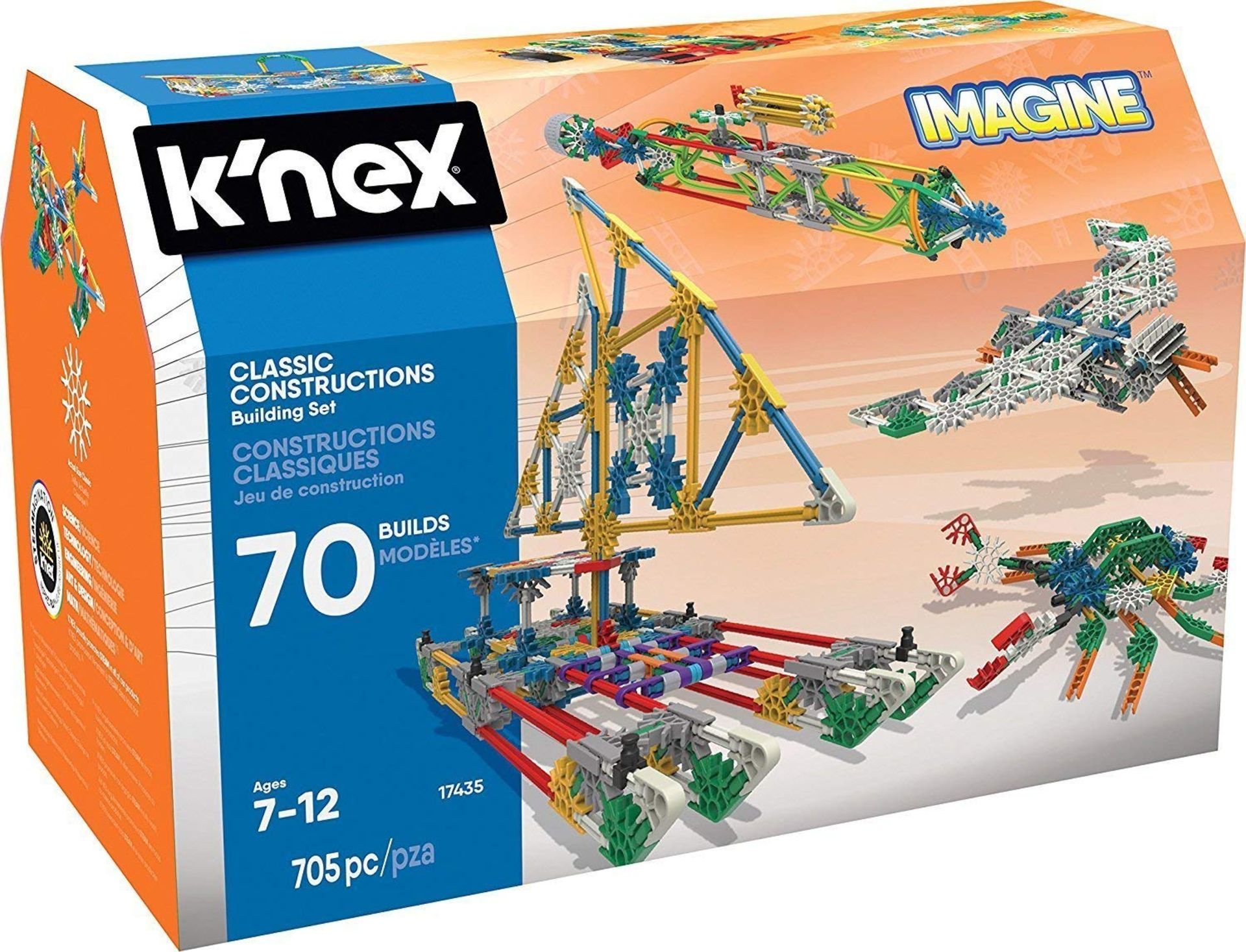 2 x K'NEX Classic Constructions 70 Model Building Set | 744476174352 | RRP £89.98