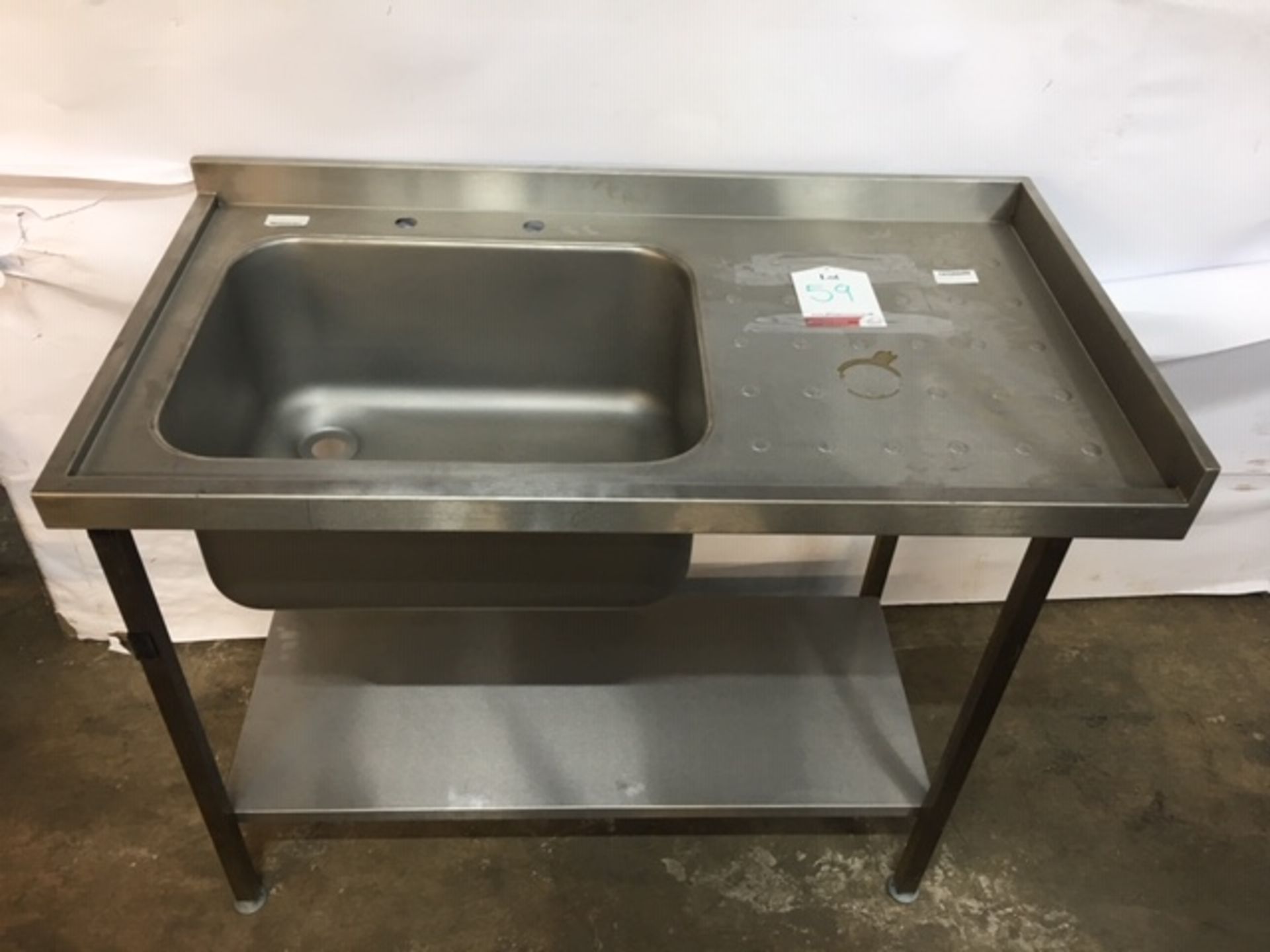 Stainless Steel Sink Unit w/ Drainer & Undershelf