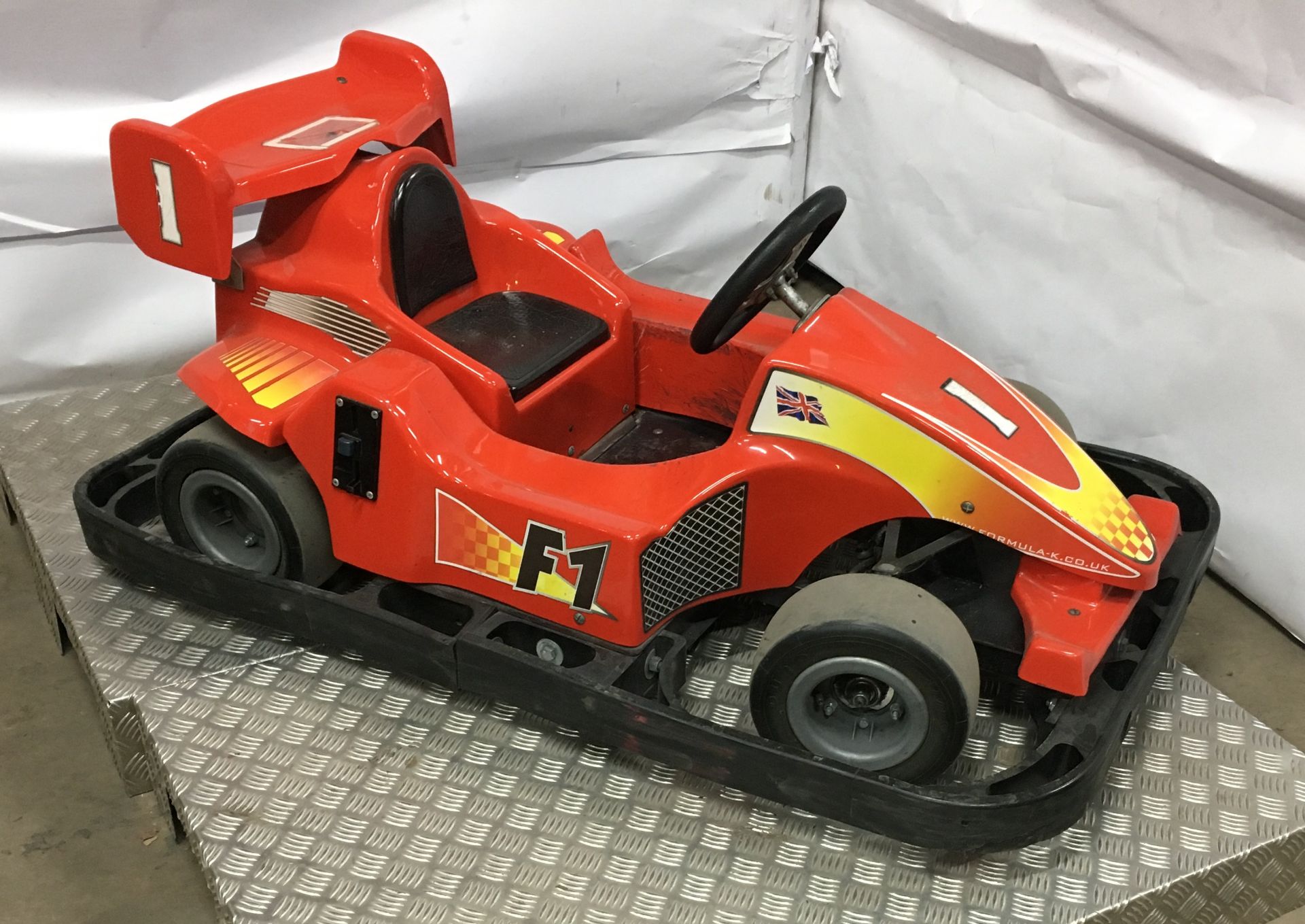 Formula K 'F1' Kids Pay & Ride Go Kart w/ Battery Charger