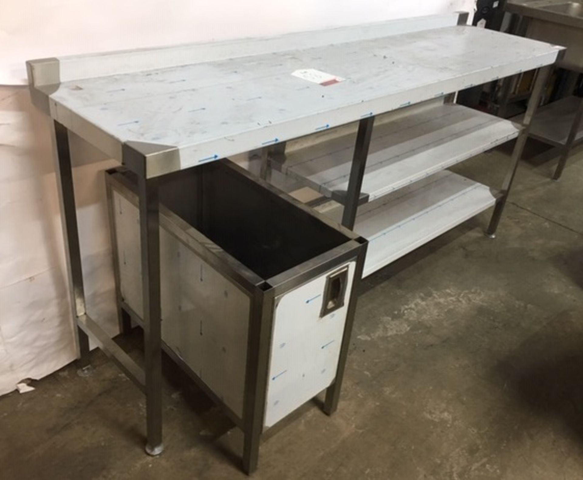 Stainless Steel Preparation Table W/ 2 x Undershelves - Bild 3 aus 4