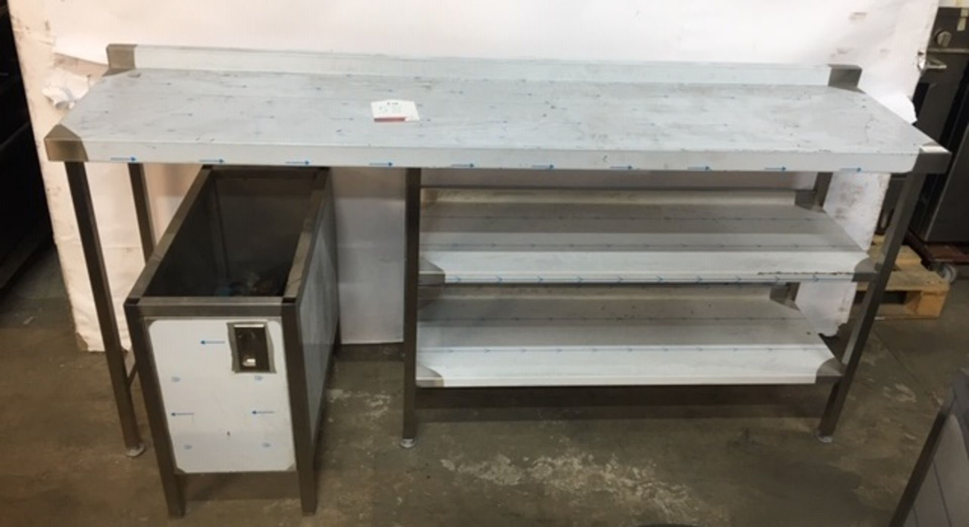 Stainless Steel Preparation Table W/ 2 x Undershelves