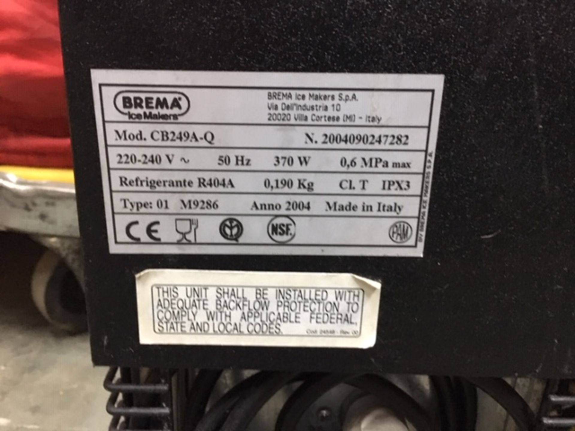 Brema CB249A-Q Ice Maker - Image 4 of 4