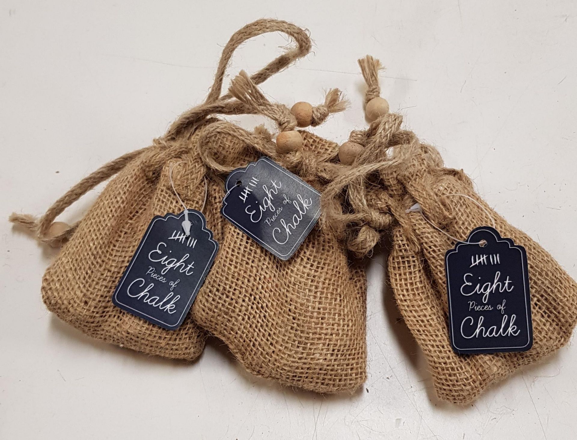 140+ Various Mini jute bag with chalk & chalkboards