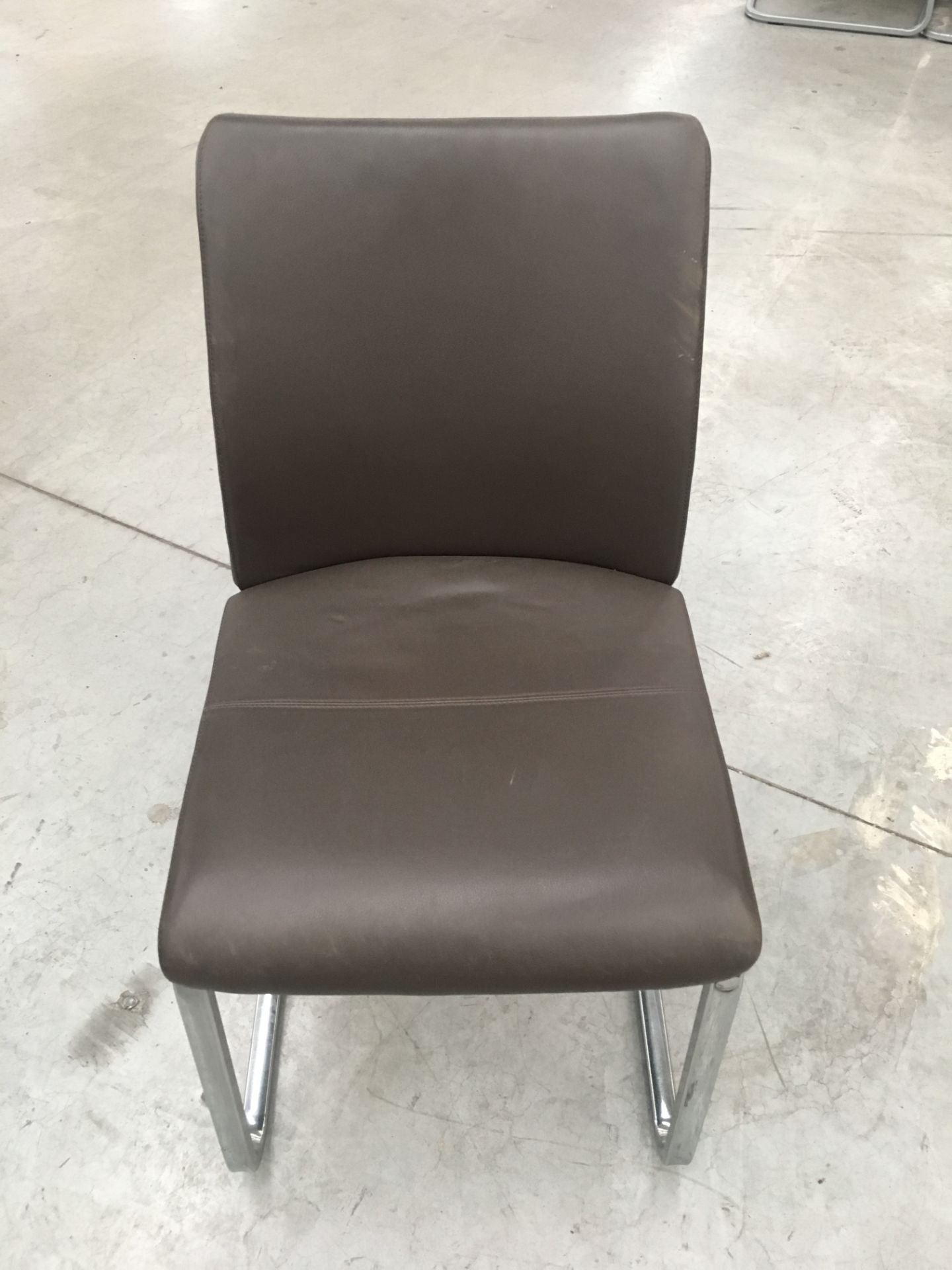 110 x Faux leather chairs with silver frame - Image 3 of 3