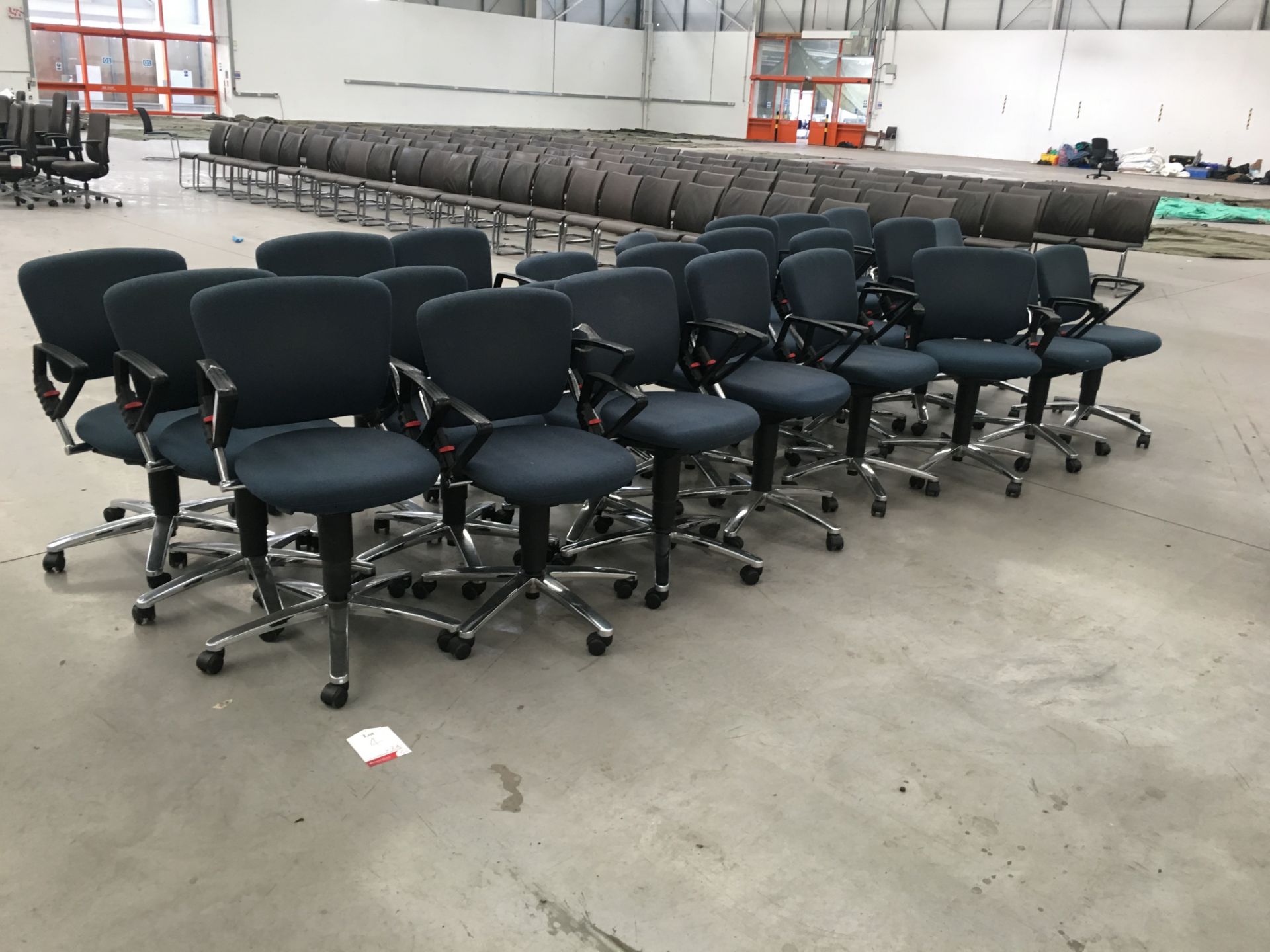 24 x Akzenta height adjustable typist chairs with arms