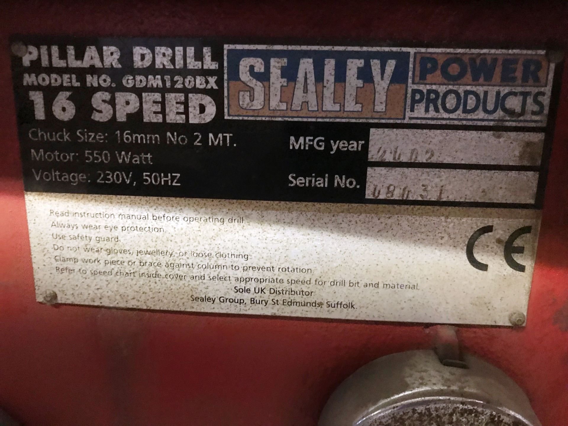 Sealey GDM120BX 16 speed pillar drill | 230V - Image 3 of 3