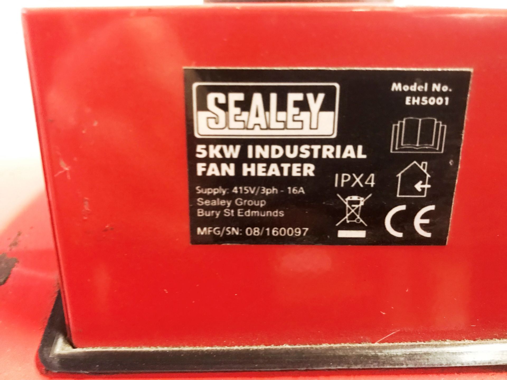 Sealey 5KW EH5001 industrial fan heater - Image 3 of 3