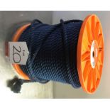 Part roll of Kaya Ropes lupp twist rope - 12mm Dia - Full length 200m