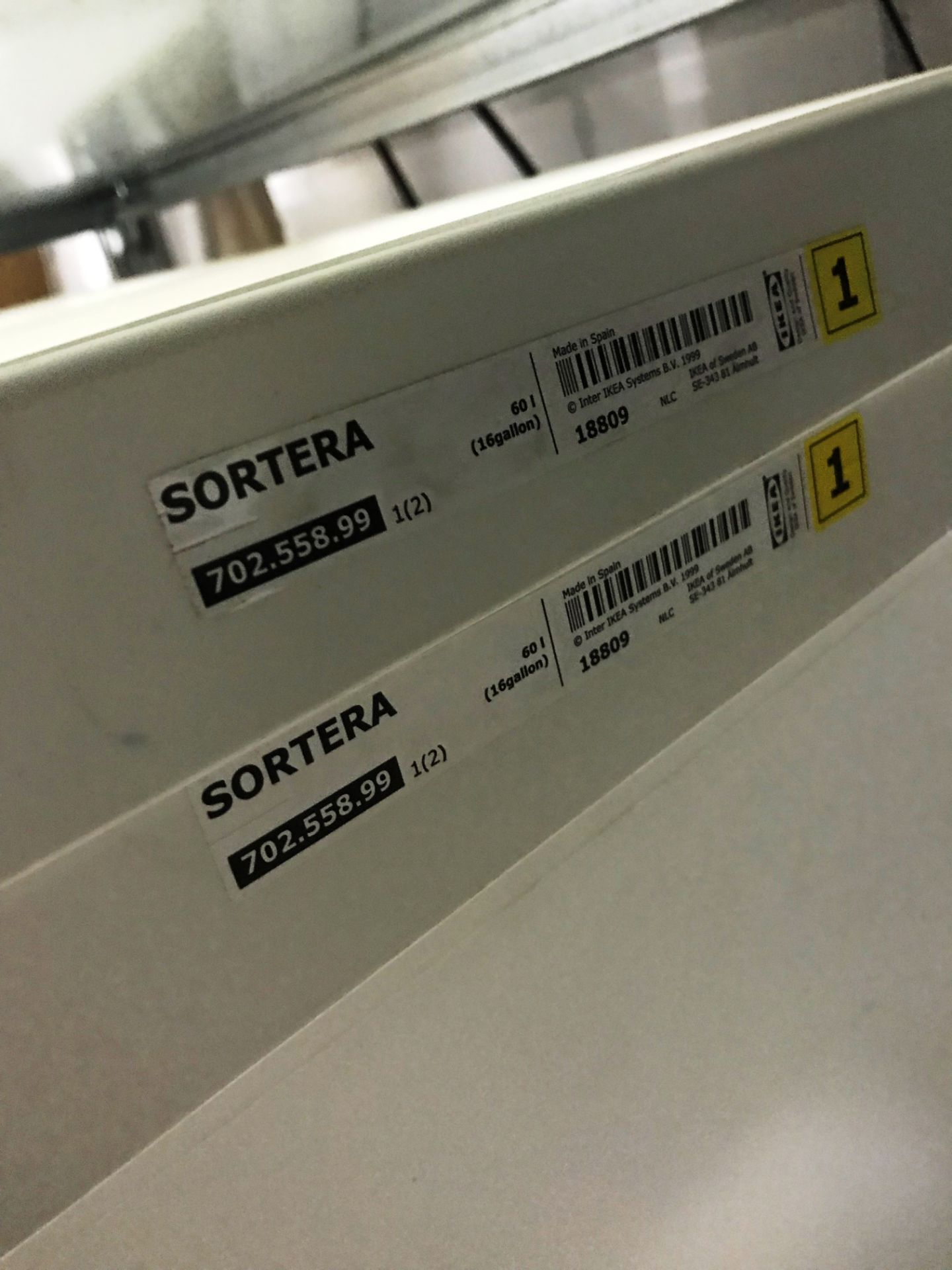 22 x Ikea Sortera bins w/ lids - Various sizes - Image 4 of 5