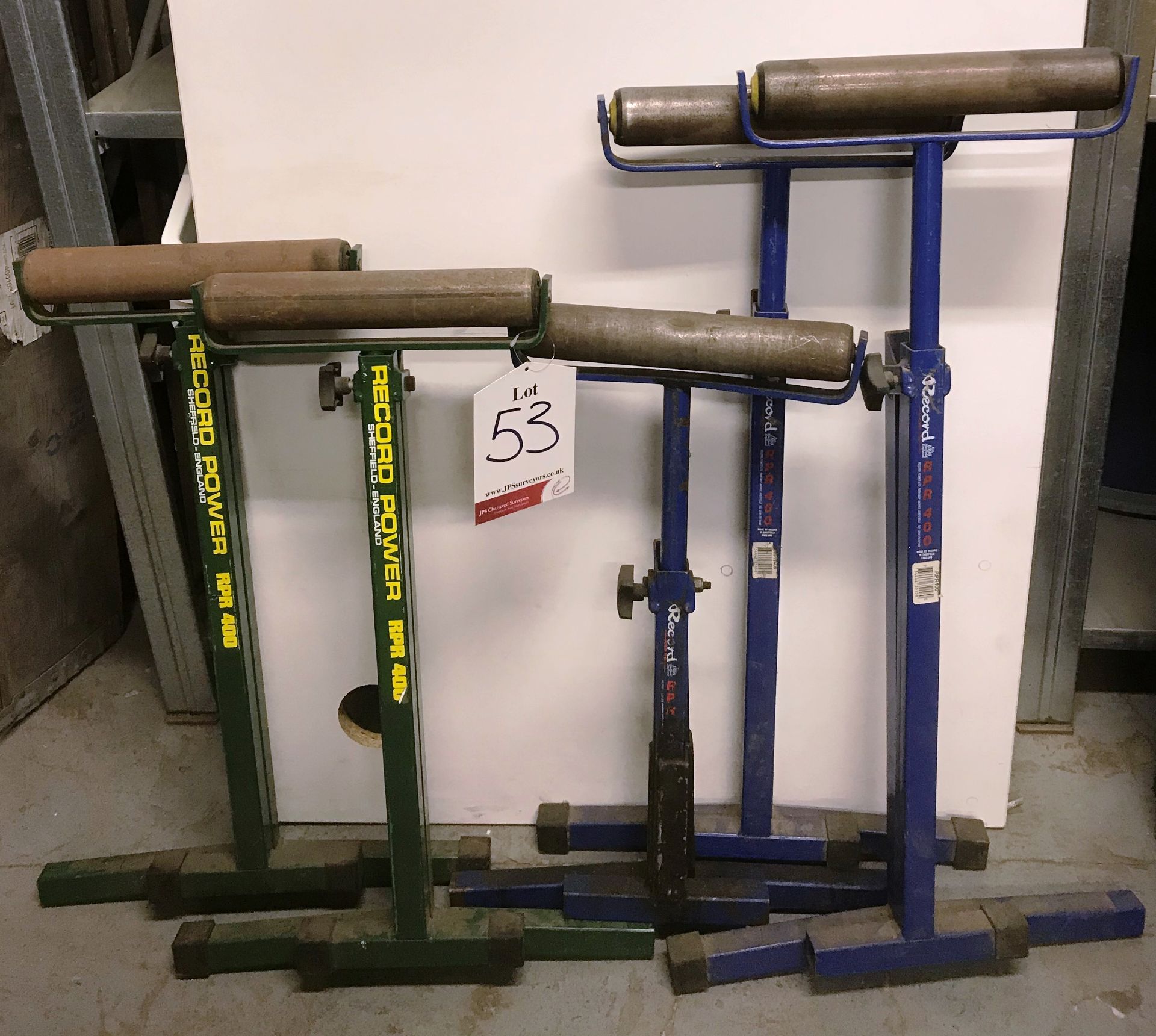 5 x Various Record RPR 400 adjustable roller stands