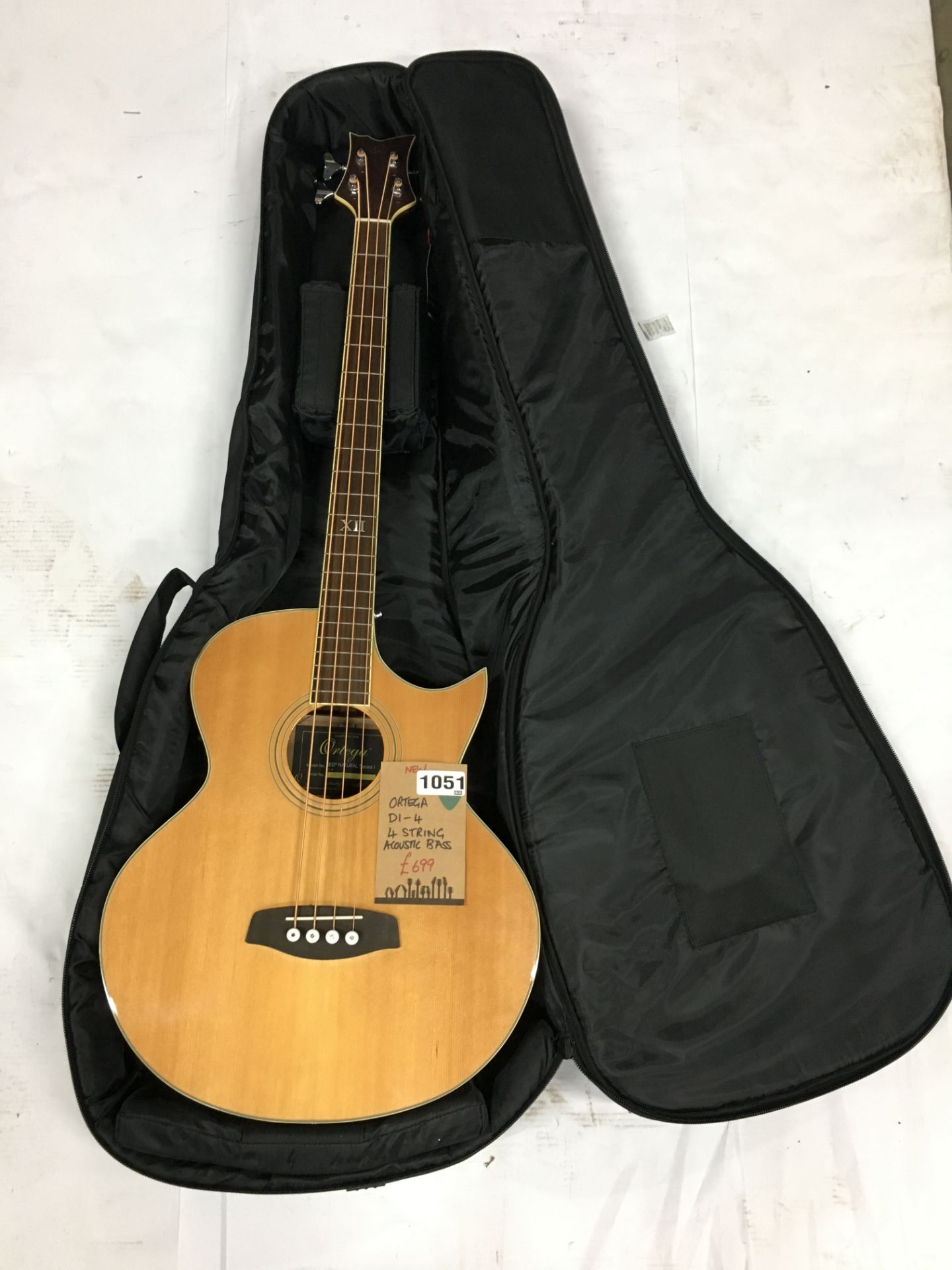 Ortega DI-4 4 String Acoustic Bass Guitar | New | In Case | RRP £699