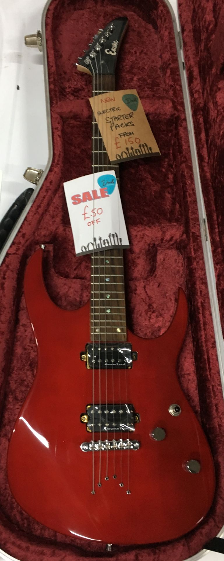 Encore Red Electric Guitar | In Case |New | RRP £150 - Image 2 of 3