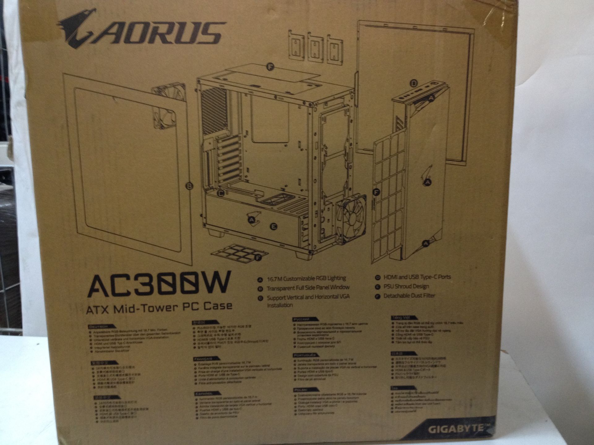 Aorus AC300W Mid Tower PC Case - In box - Image 4 of 7