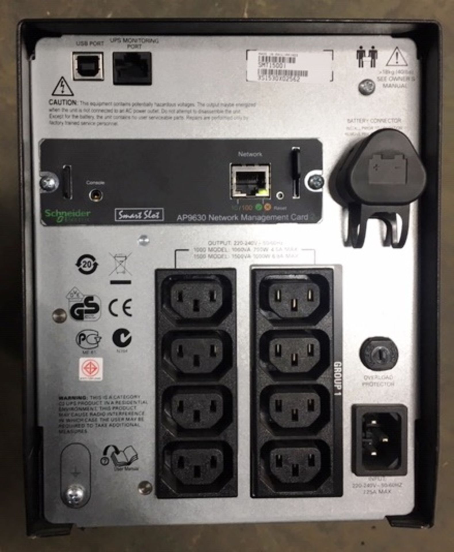 APC Smart-UPS 1500 Uninterruptible Power Supply - Bild 5 aus 6