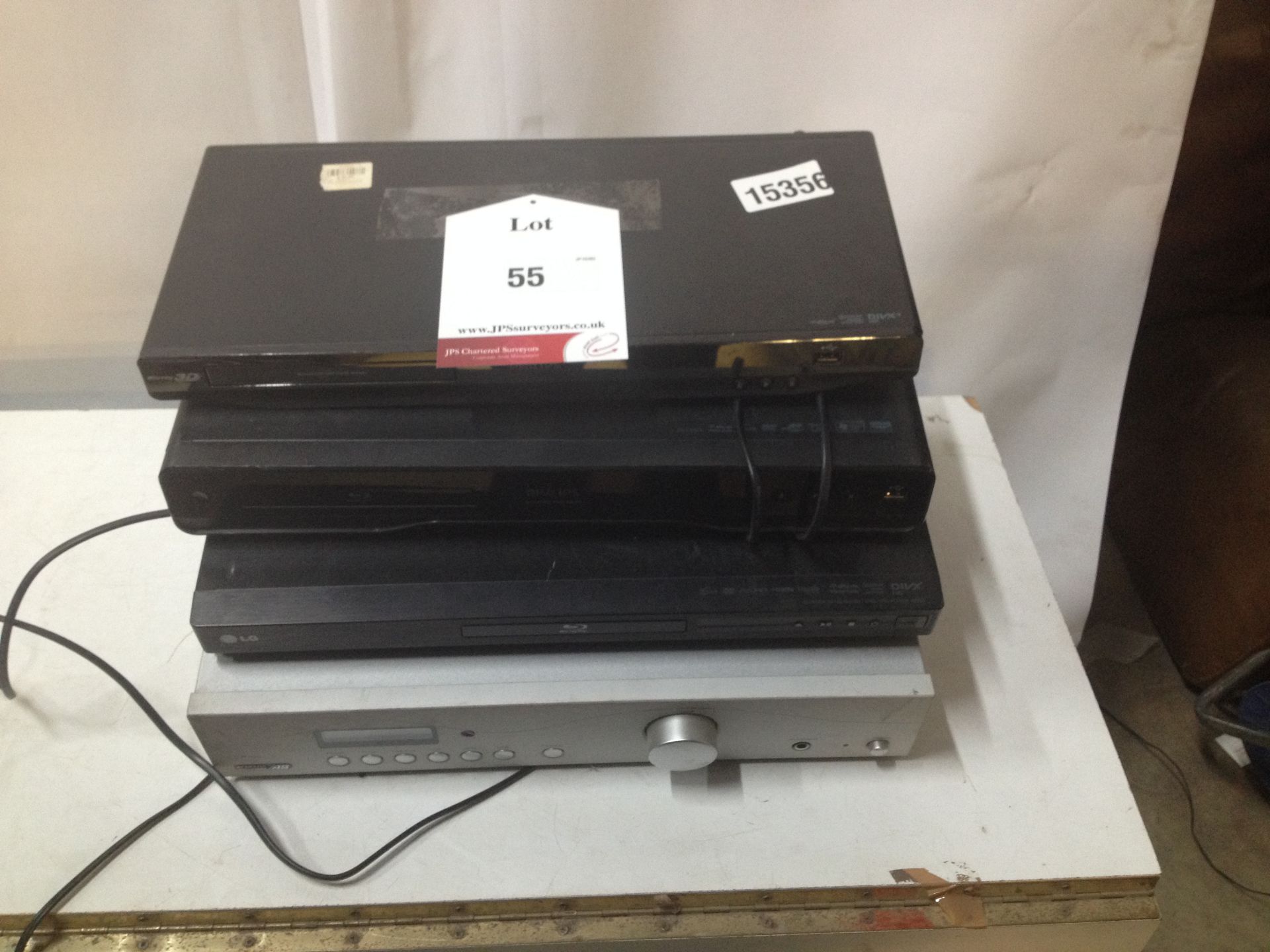 3 x Blueray DVD Players & Amplifier - Image 2 of 2