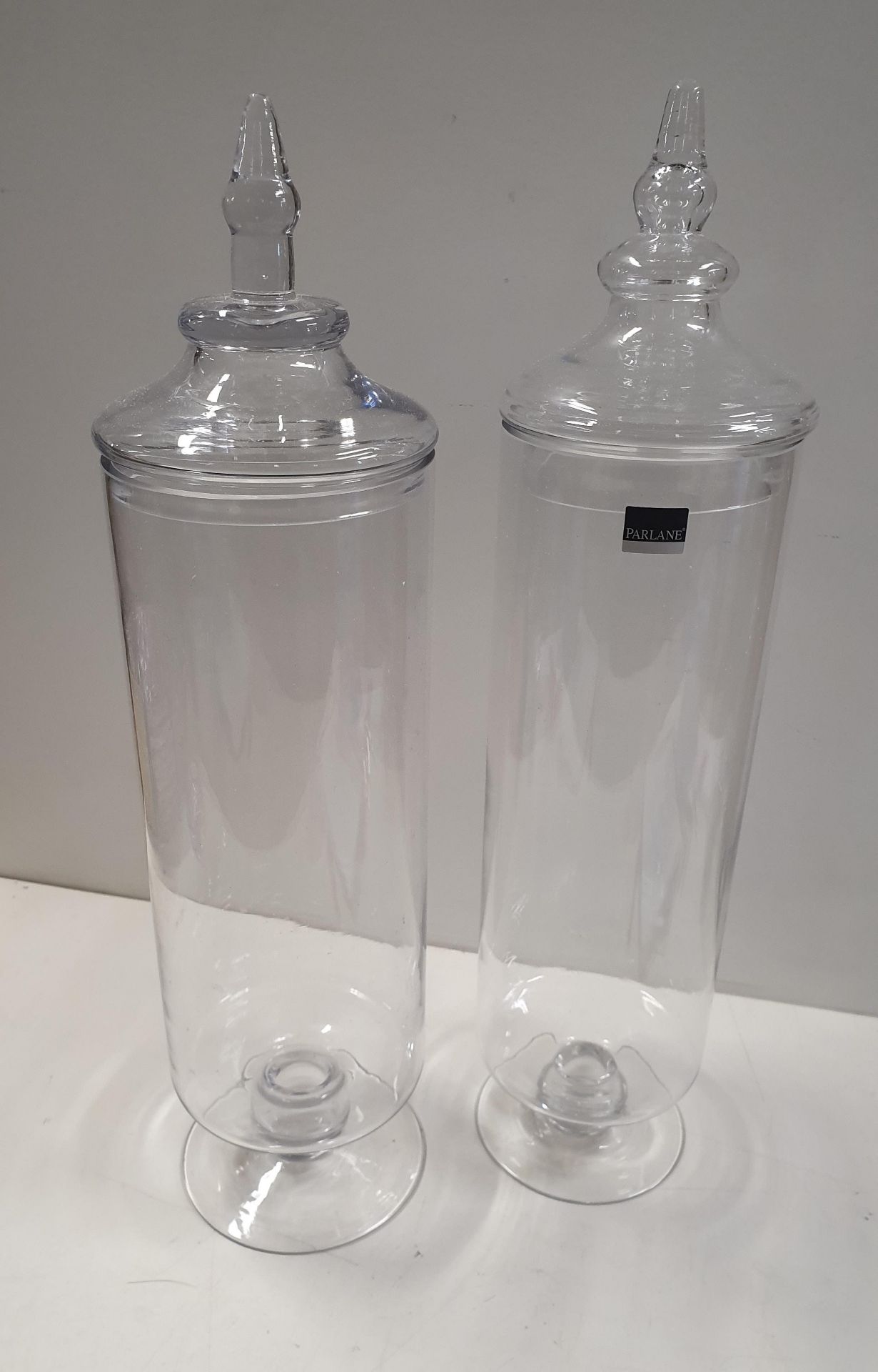 Set of 2 Large Apothercary Jars with lid