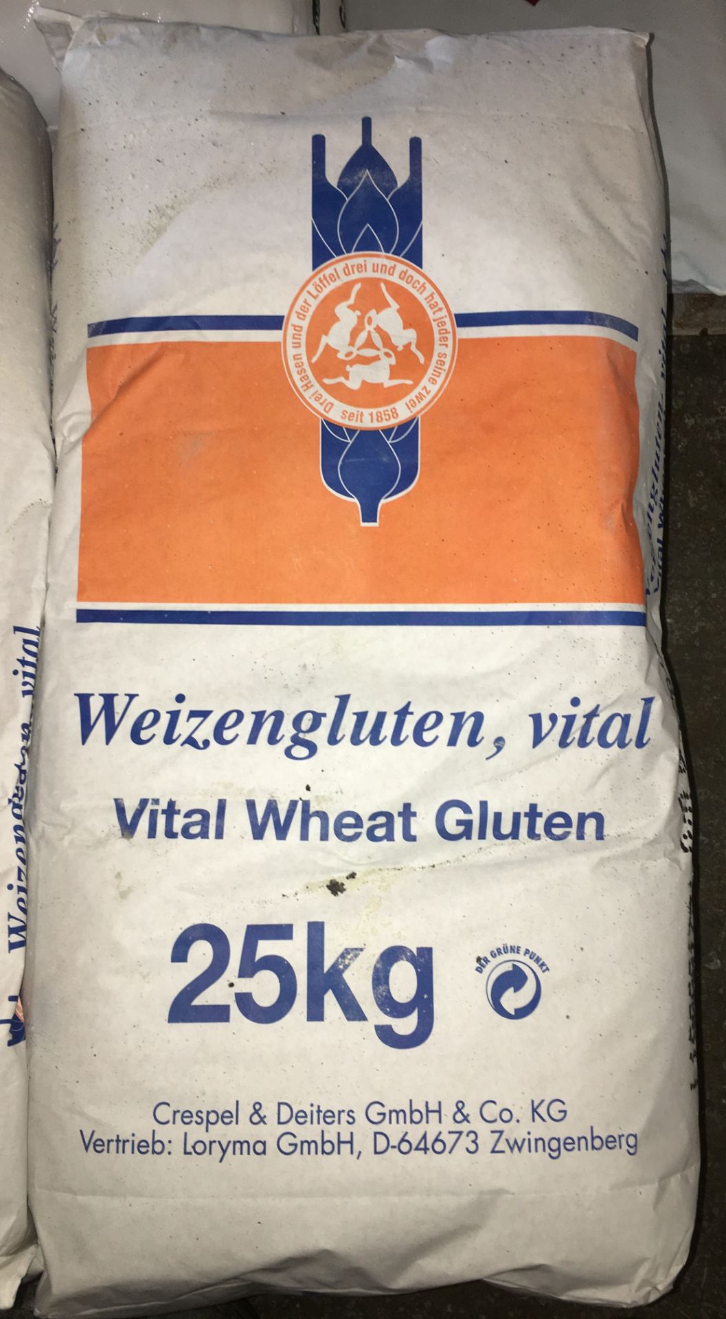 6 x 25kg Bags of Crespel & Deiters Vital Wheat Gluten - Bild 3 aus 3