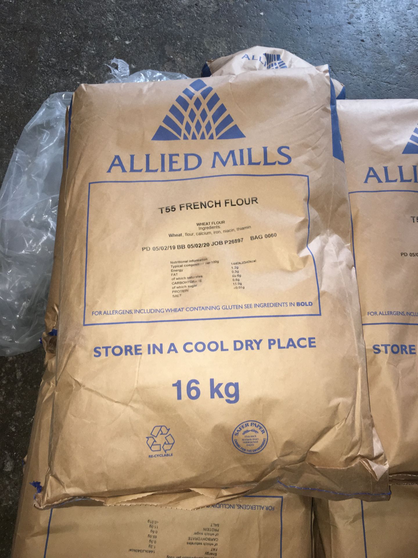 18 x 16kg Bags of Allied Mills T55 French Flour - Bild 2 aus 3