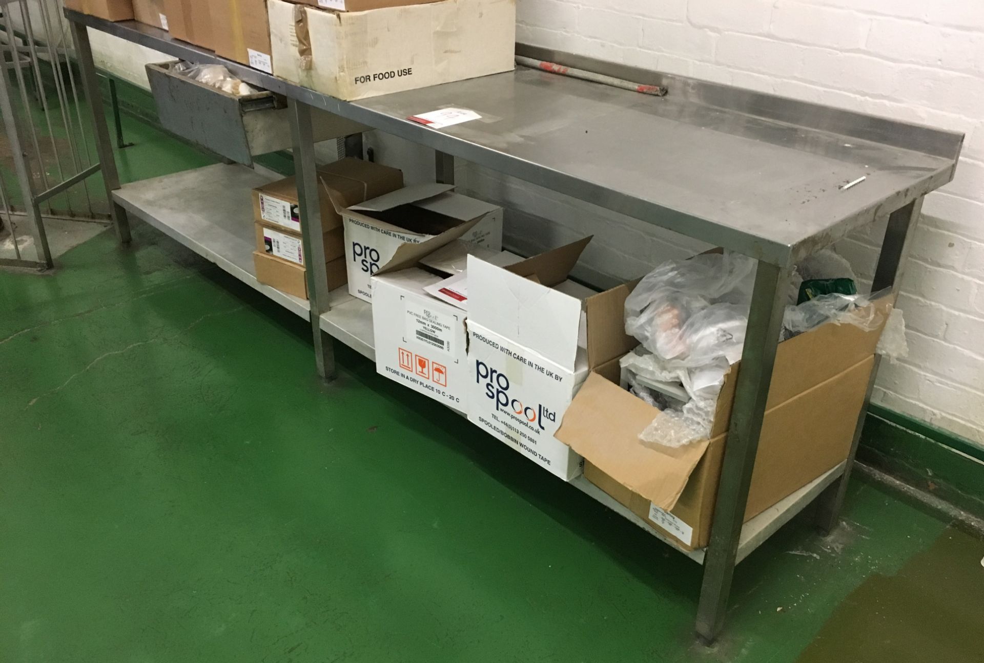 Stainless Steel Preparation Table w/ Undershelf - 275cm x 60cm x 90cm