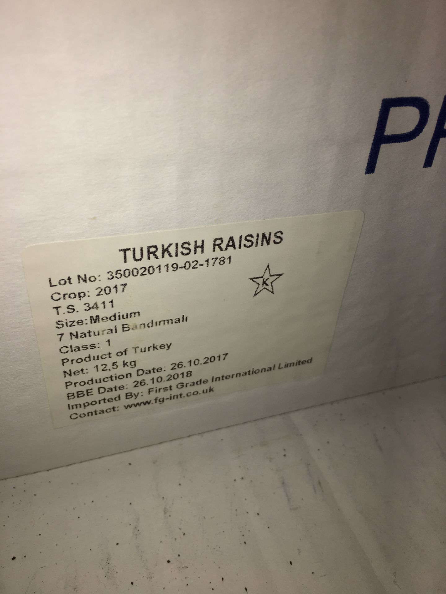 110 x Boxes of Turkish Midget Raisins - PAST BEST BEFORE DATE - Image 6 of 6