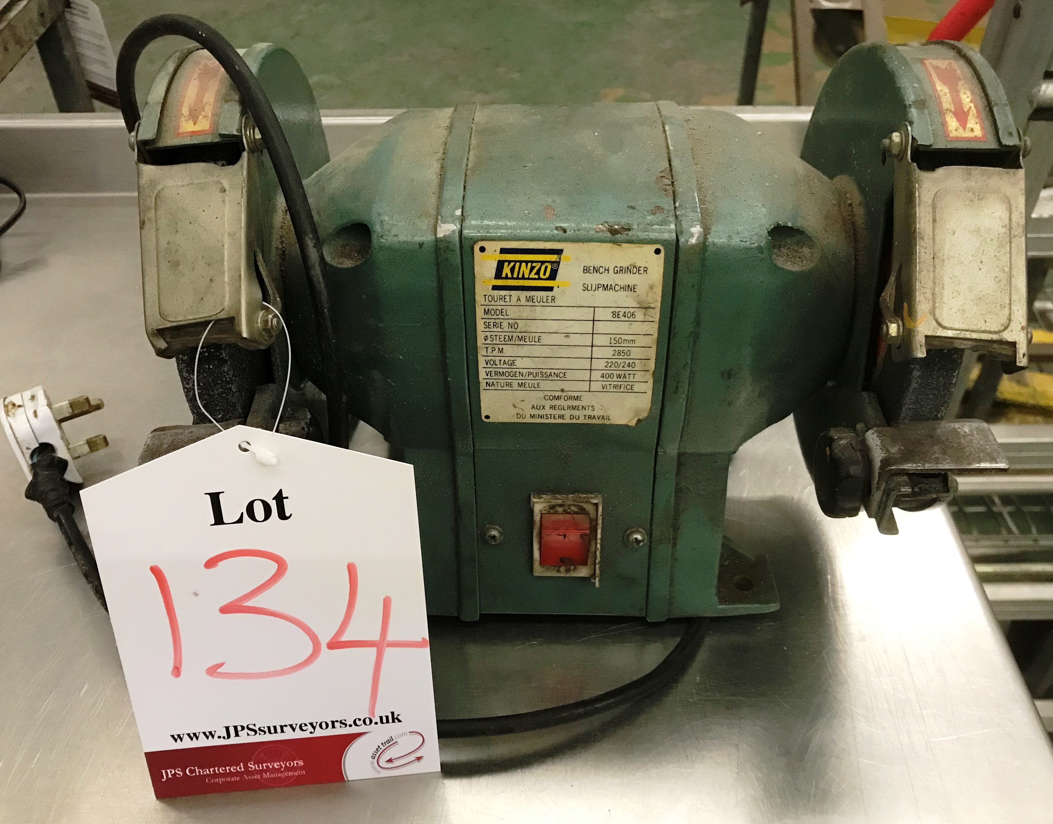 Kinzo 8E406 Double Ended Bench Grinder 