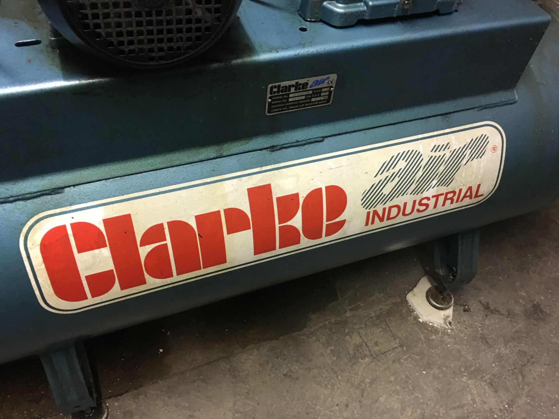 ClarkeAir Industrial Air Compressor - Image 3 of 7