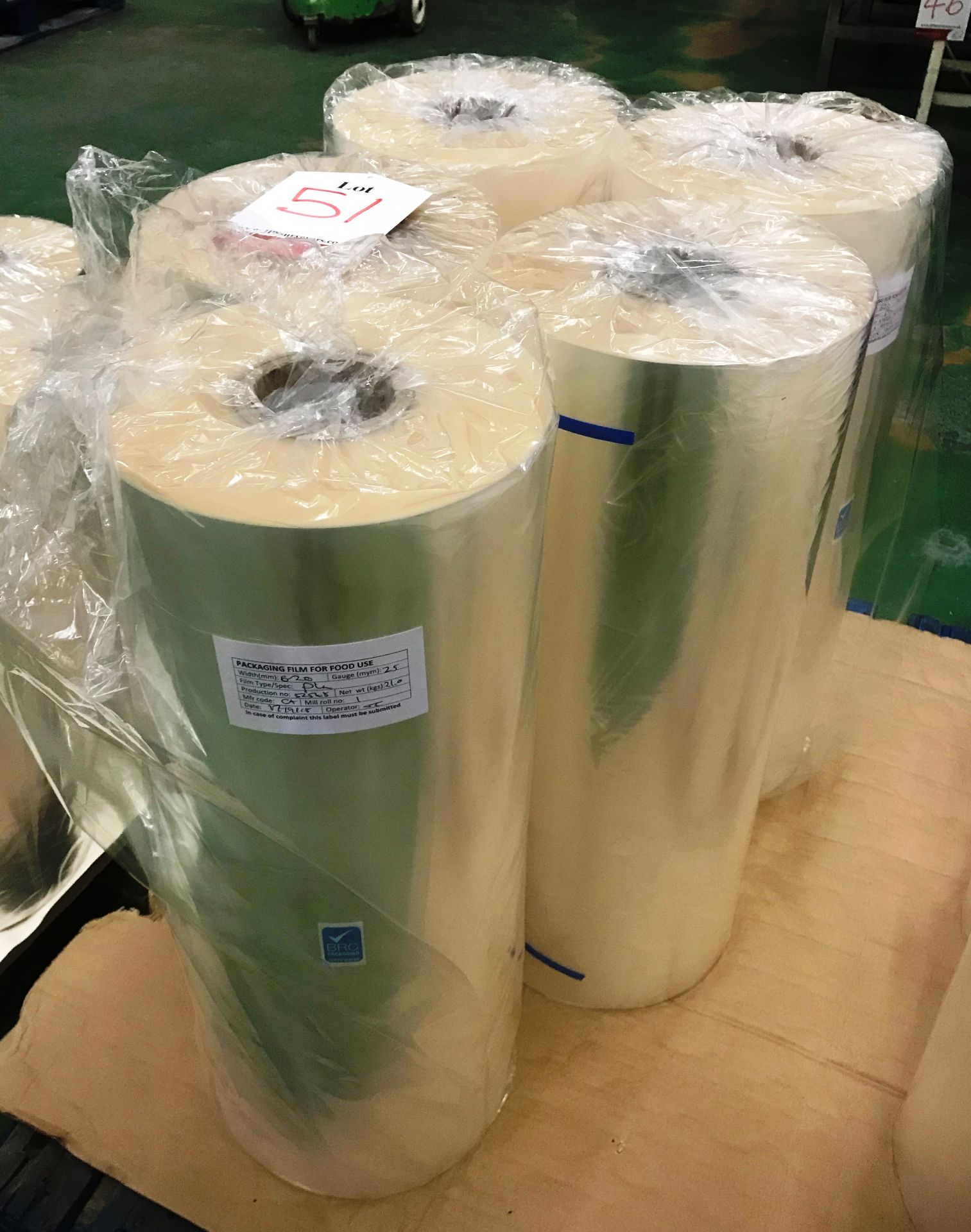 5 x Rolls of Packaging Film For Food Use | 620mm Width | 25 Gauge | 1500mtrs