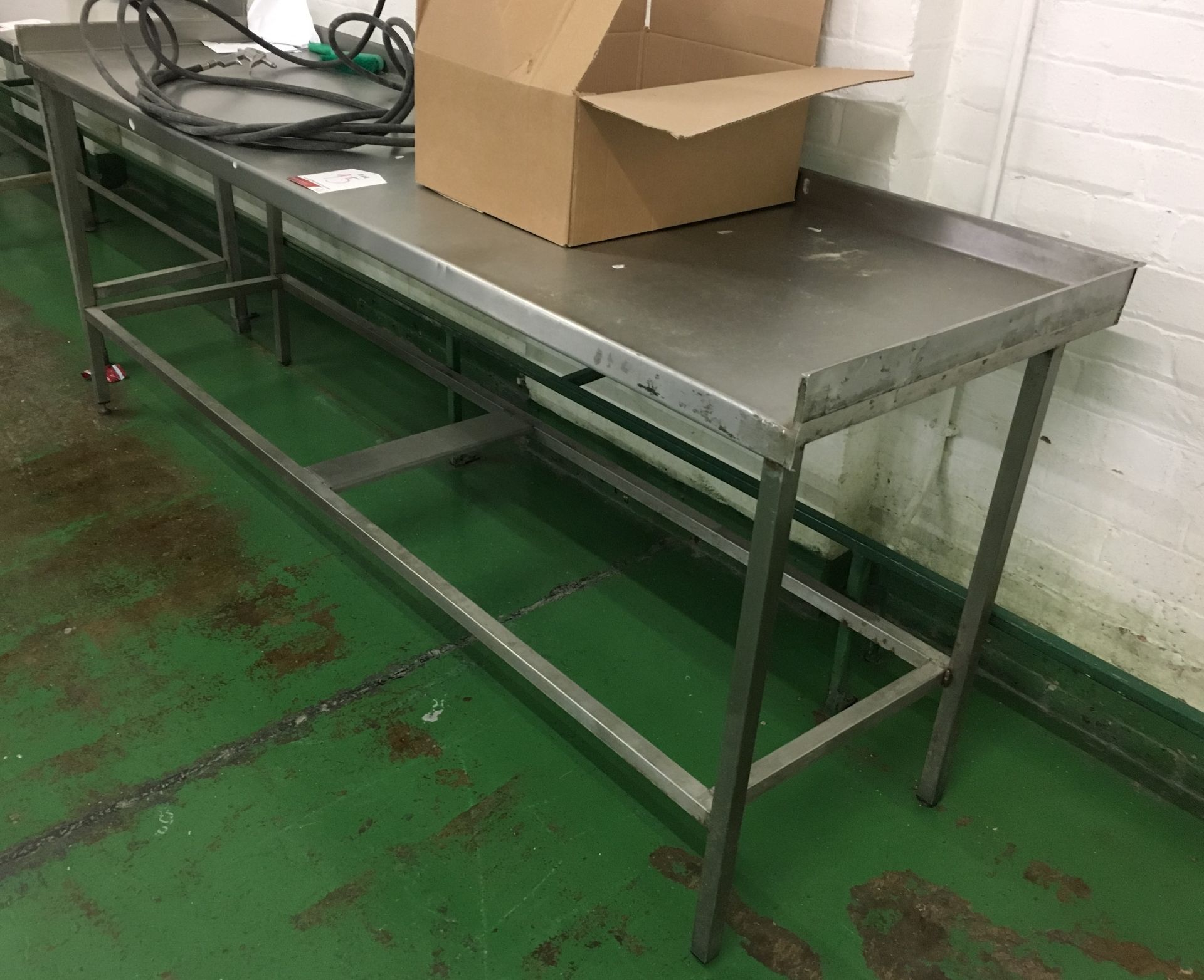 Stainless Steel Preparation Table - 230cm x 70cm x 90cm