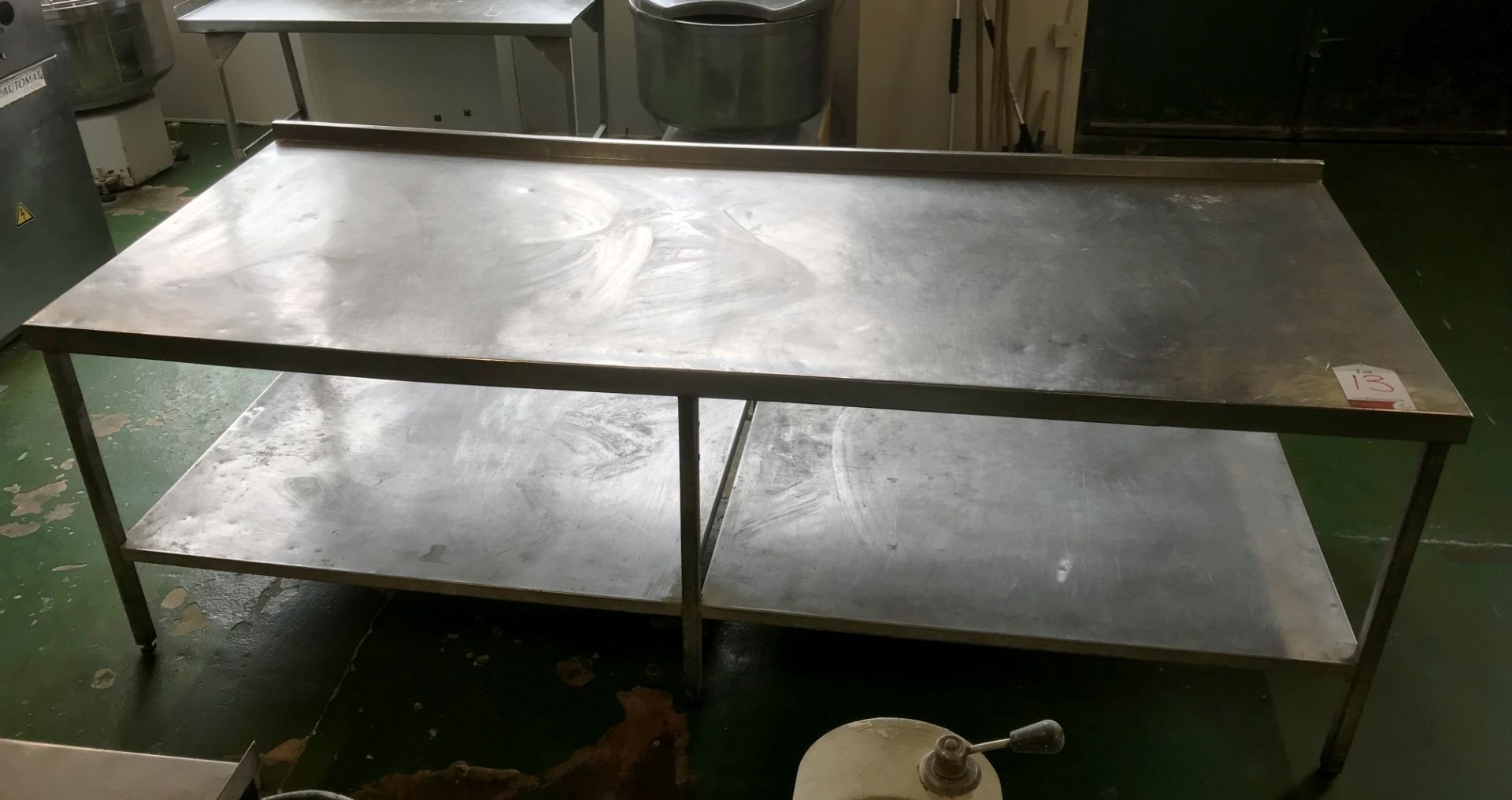 Stainless Steel Preparation Table w/ Up-stand - 275cm L x 109cm D x 89cm H - Bild 2 aus 2