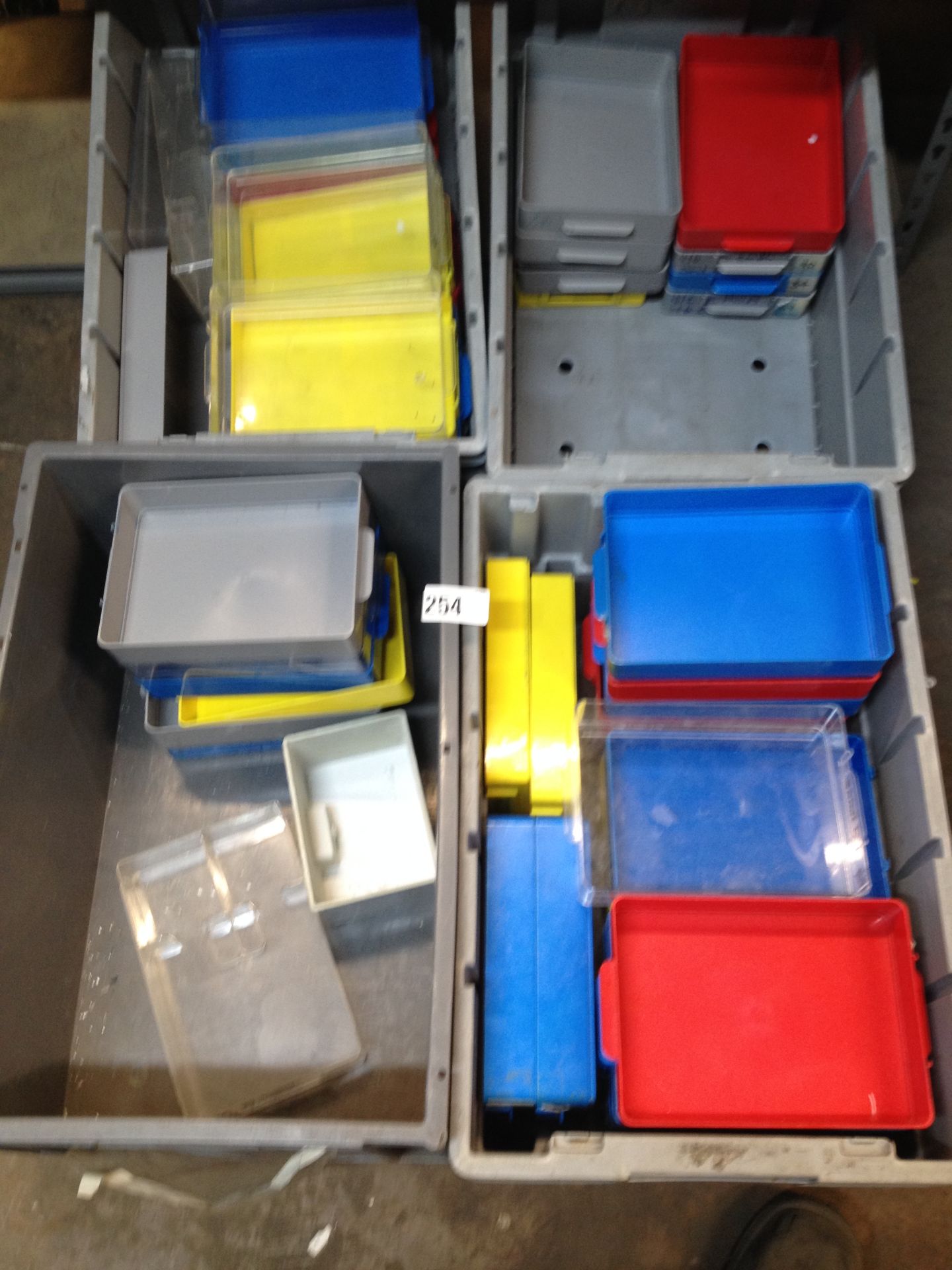 Various Colour And Sizes Of Plastic Tubs