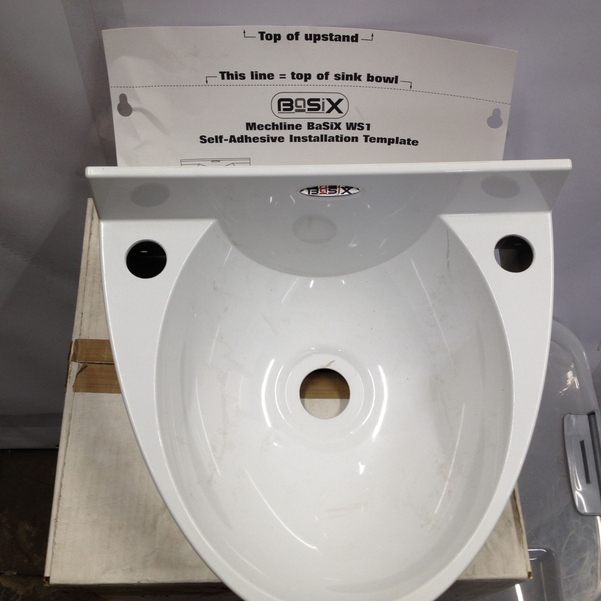 1 X Basix Polycarbonate Wash Hand Basin White - Image 2 of 2