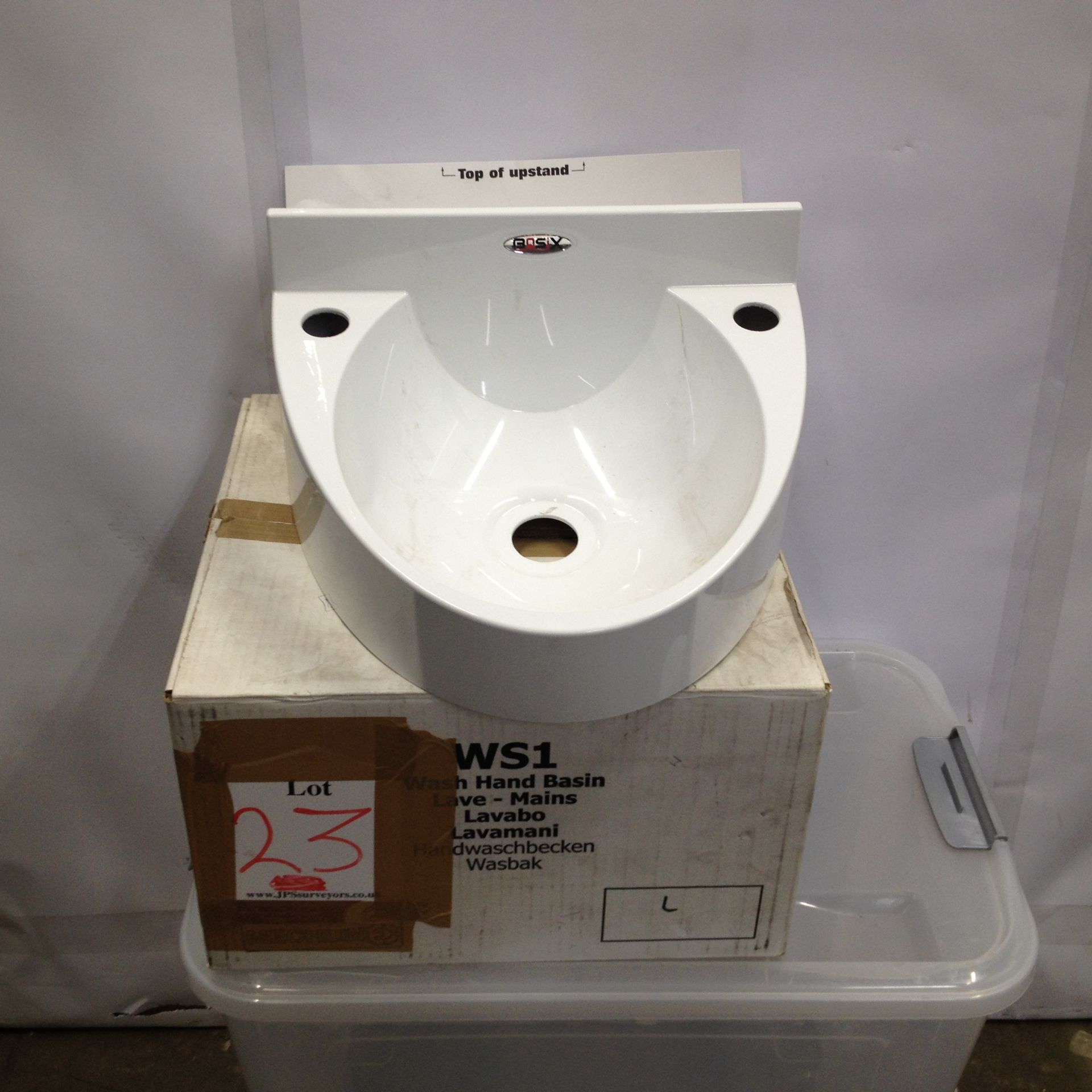 1 X Basix Polycarbonate Wash Hand Basin White