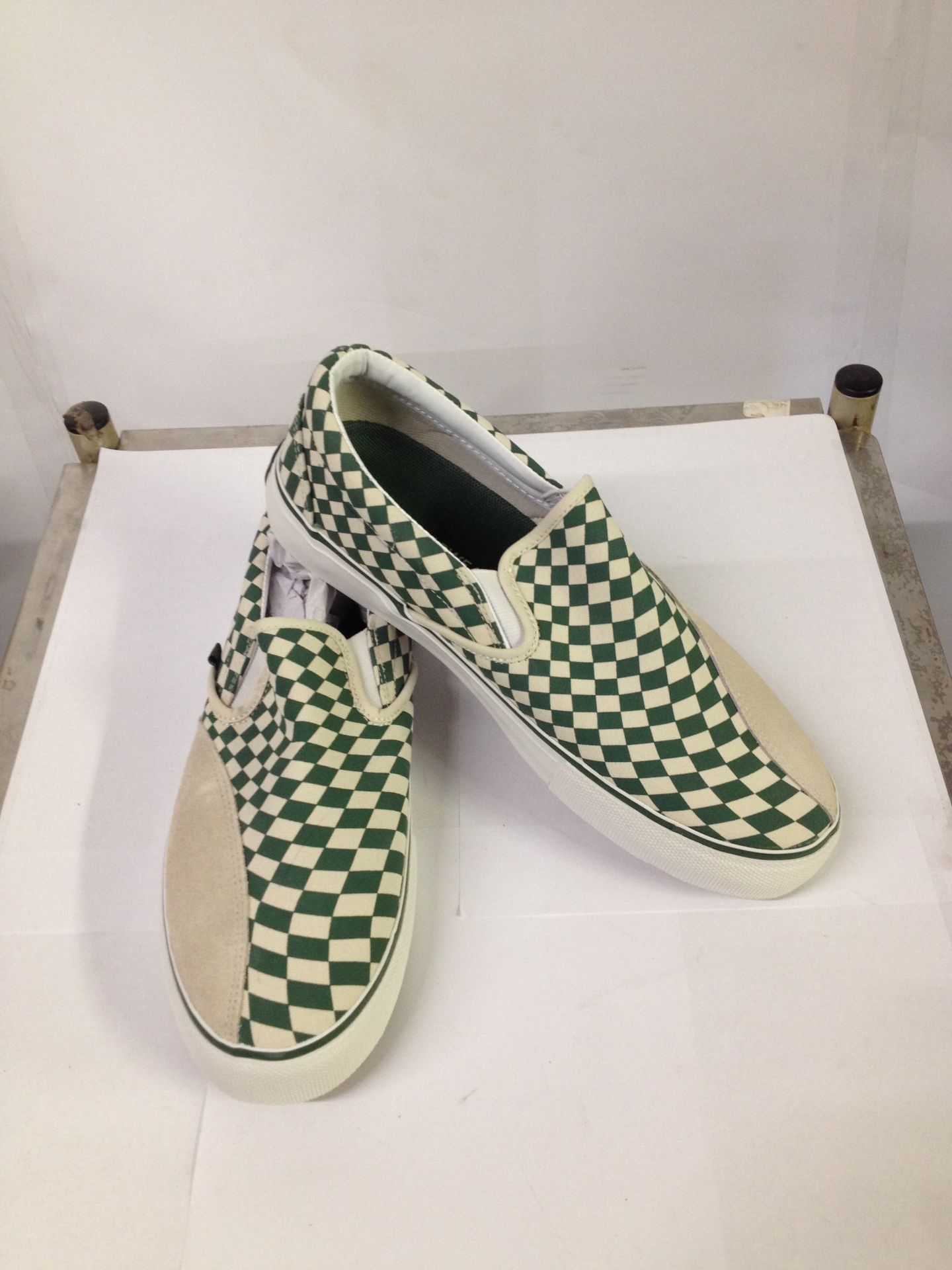 1 x Dodds Skate Shoe | Colour: Green Check Trip | UK Size: 8 | Unisex | RRP £ 55