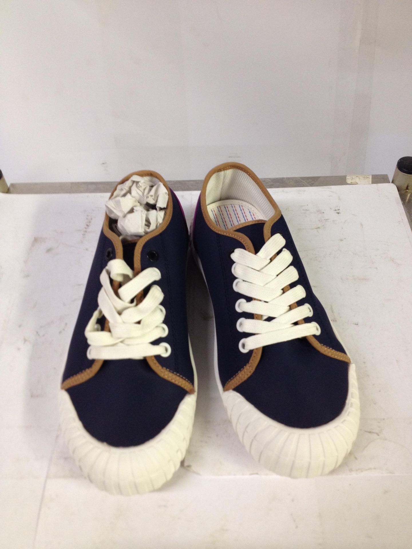 1 x Good News Trainers | Nylon/Canvas-Natural Rubber | Colour: Navy Purple | UK Size: 6 | RRP £ 50 - Image 2 of 2