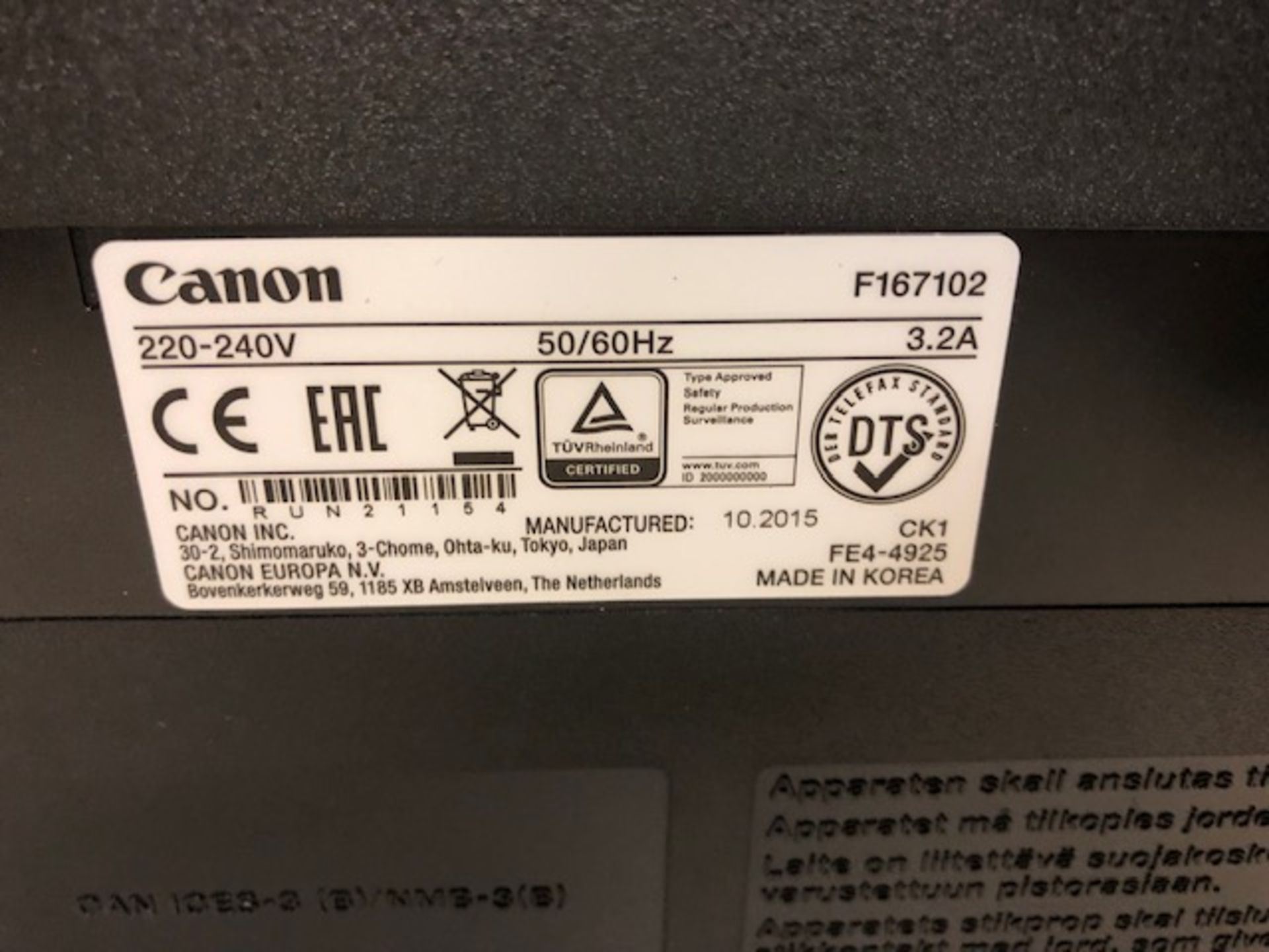 Canon i-SENSYS MF229DW A4 Mono Laser Multifunction Printer - Image 4 of 4