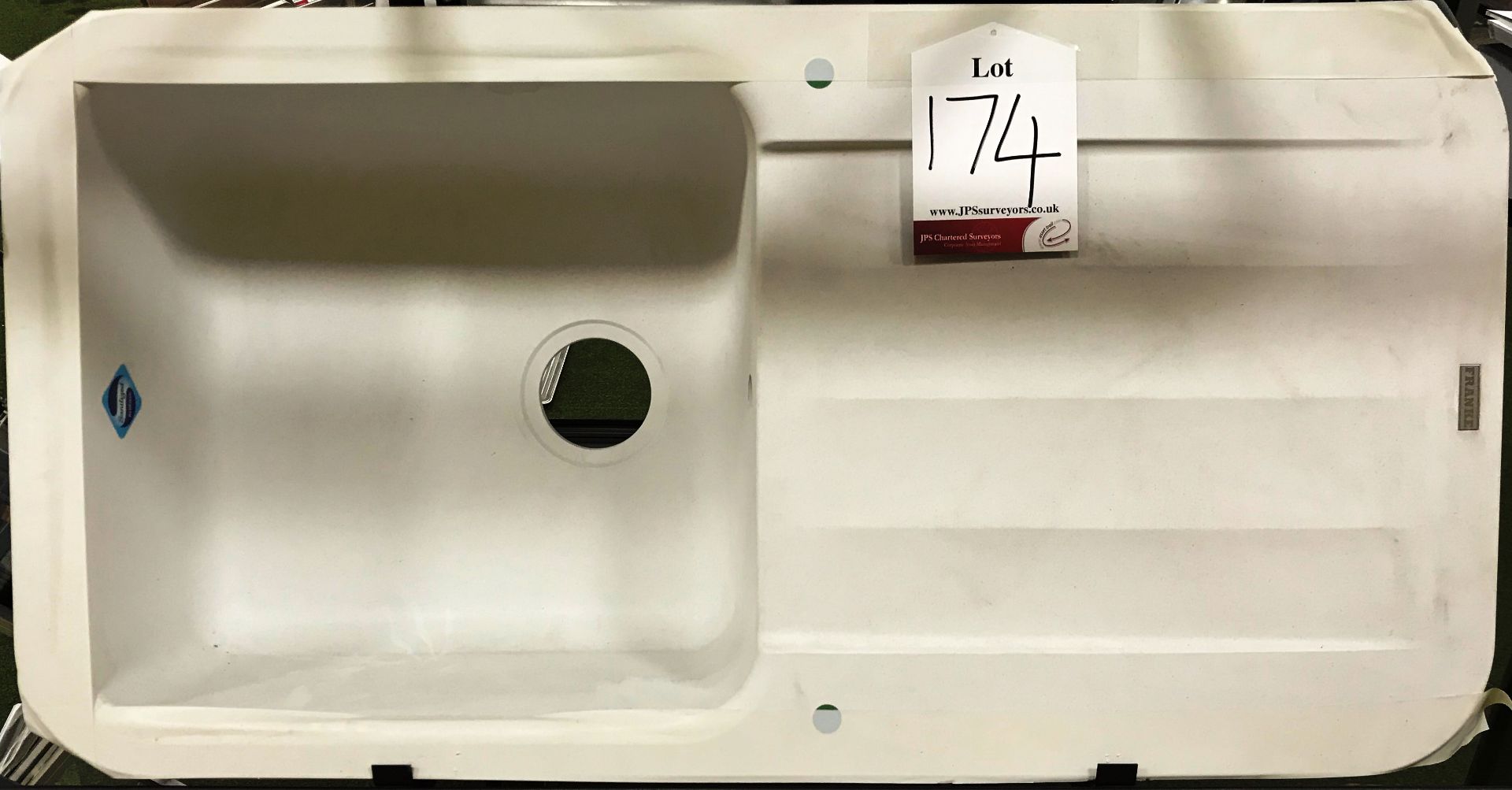 Ex Display Franke Granite 1.0 Bowl Sink with Drainer - White