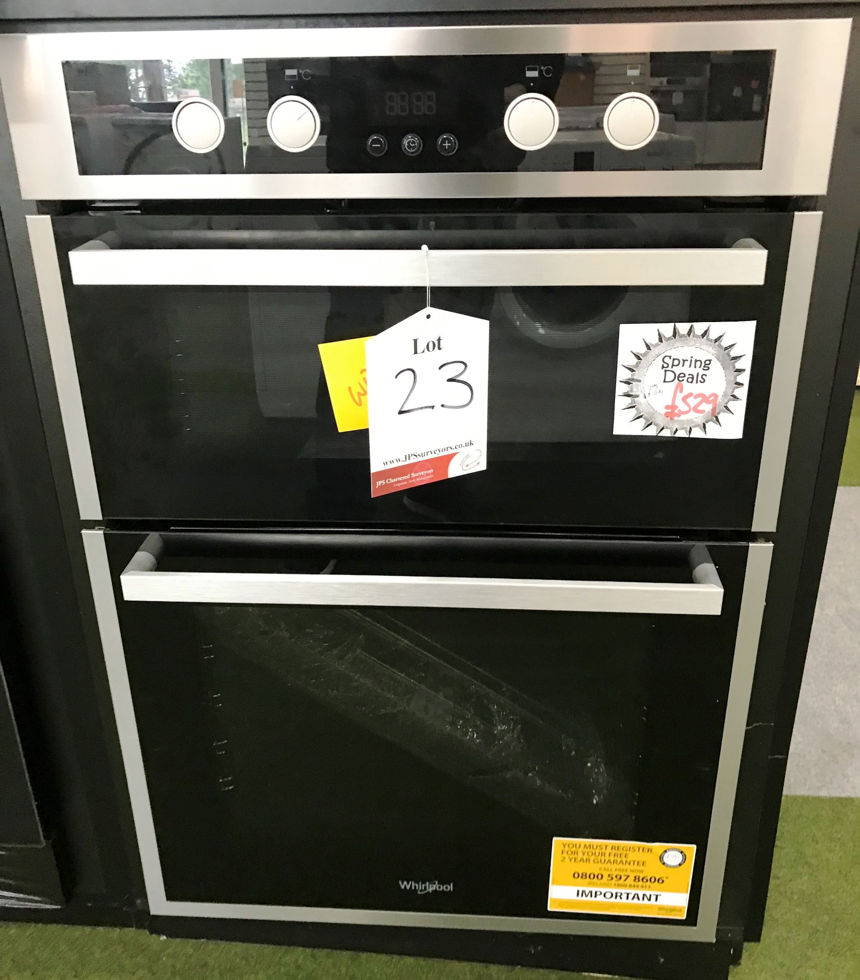 Ex Display Whirlpool AKL309IX Built In Double Oven - Stainless Steel - RRP£529
