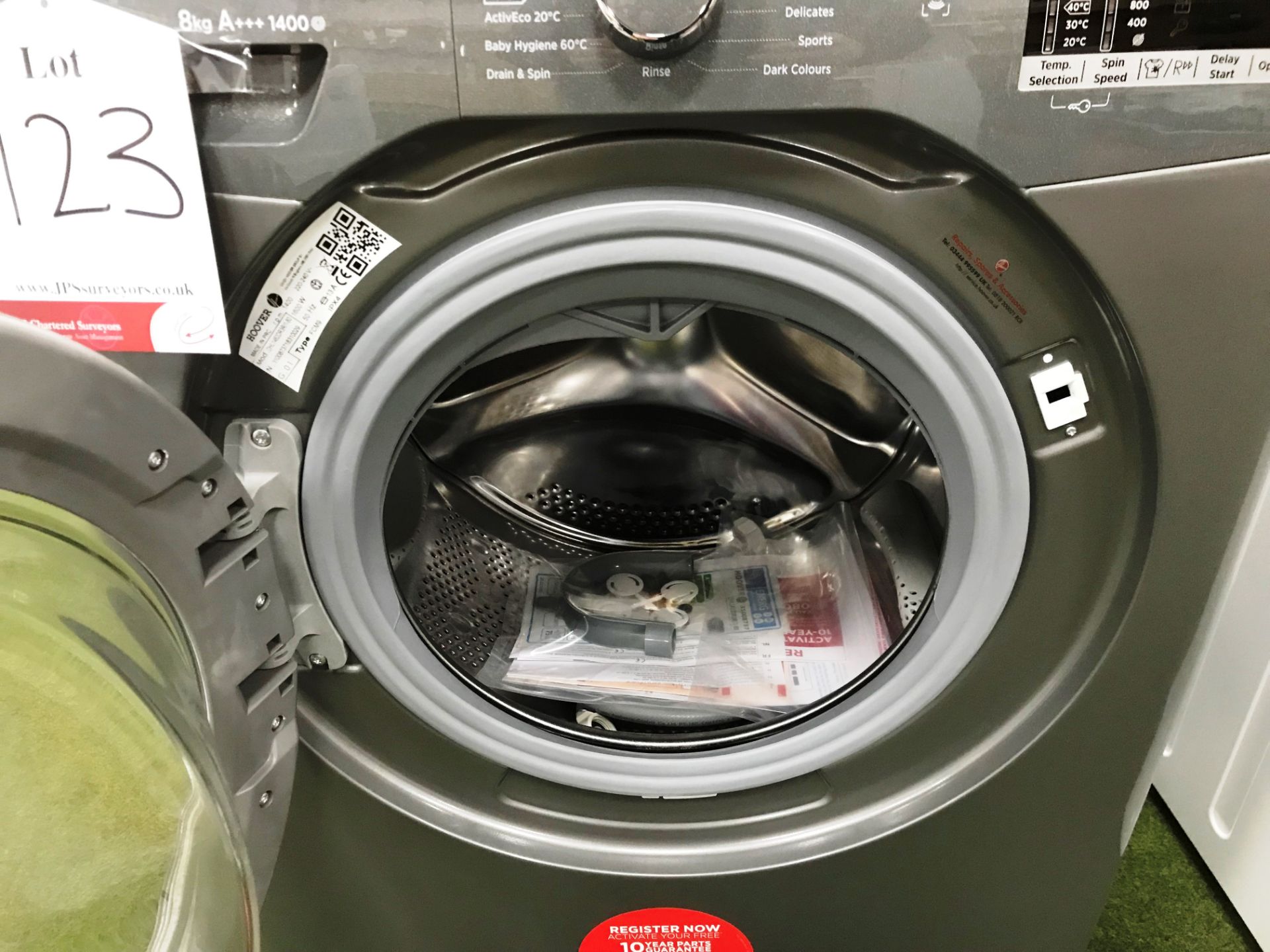 Ex Display Hoover Link DHL 1482D3R NFC Washing Machine - Graphite - RRP£289 - Image 4 of 6