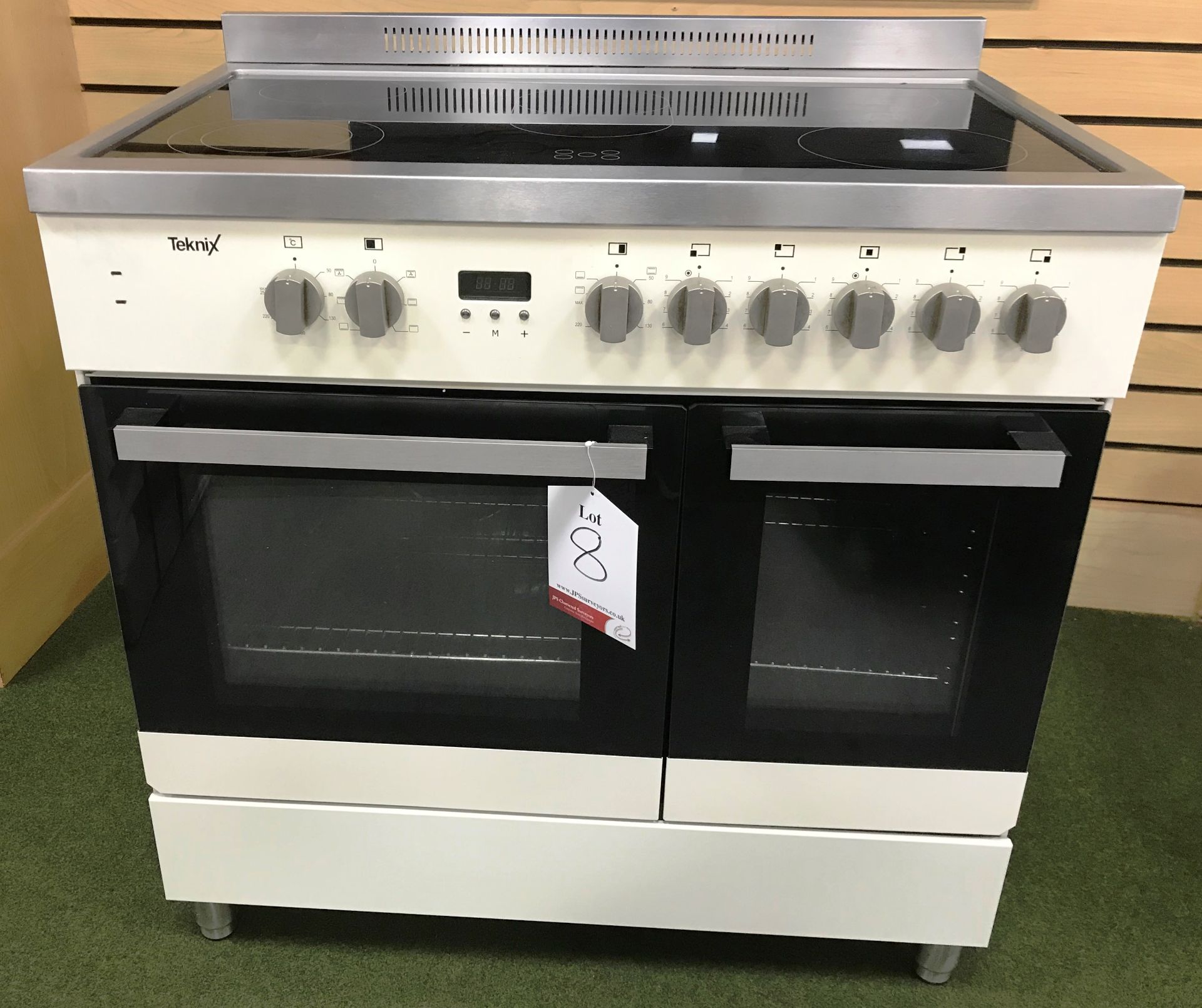 Ex Display Teknix TKCF90PCR 90cm Double Oven Ceramic Hob Range Cooker - RRP£599.99