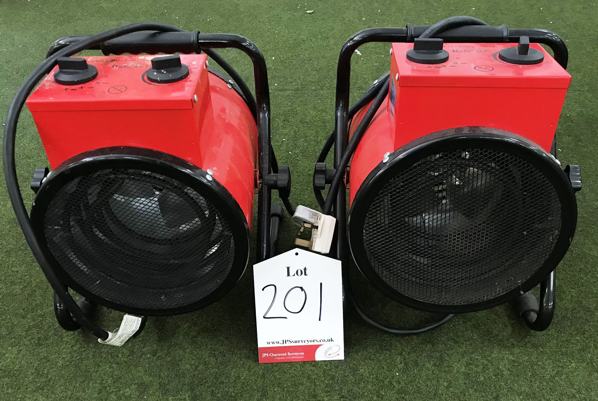2 x Used Igenix IG9300 Commercial Drum Heater - Black/Red - RRP£79