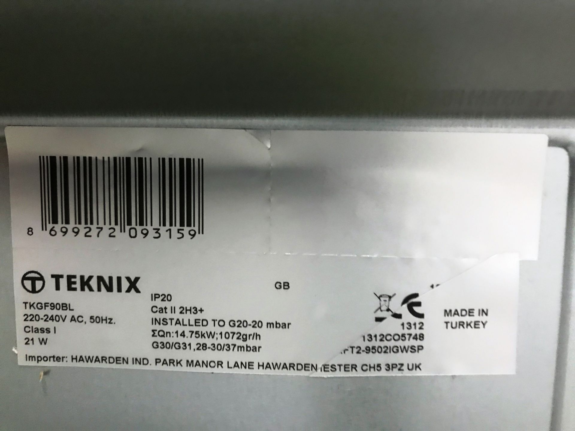 Ex Display Teknix TKGF90BL 90cm Gas Range Cooker Black - RRP£499 - Image 4 of 5