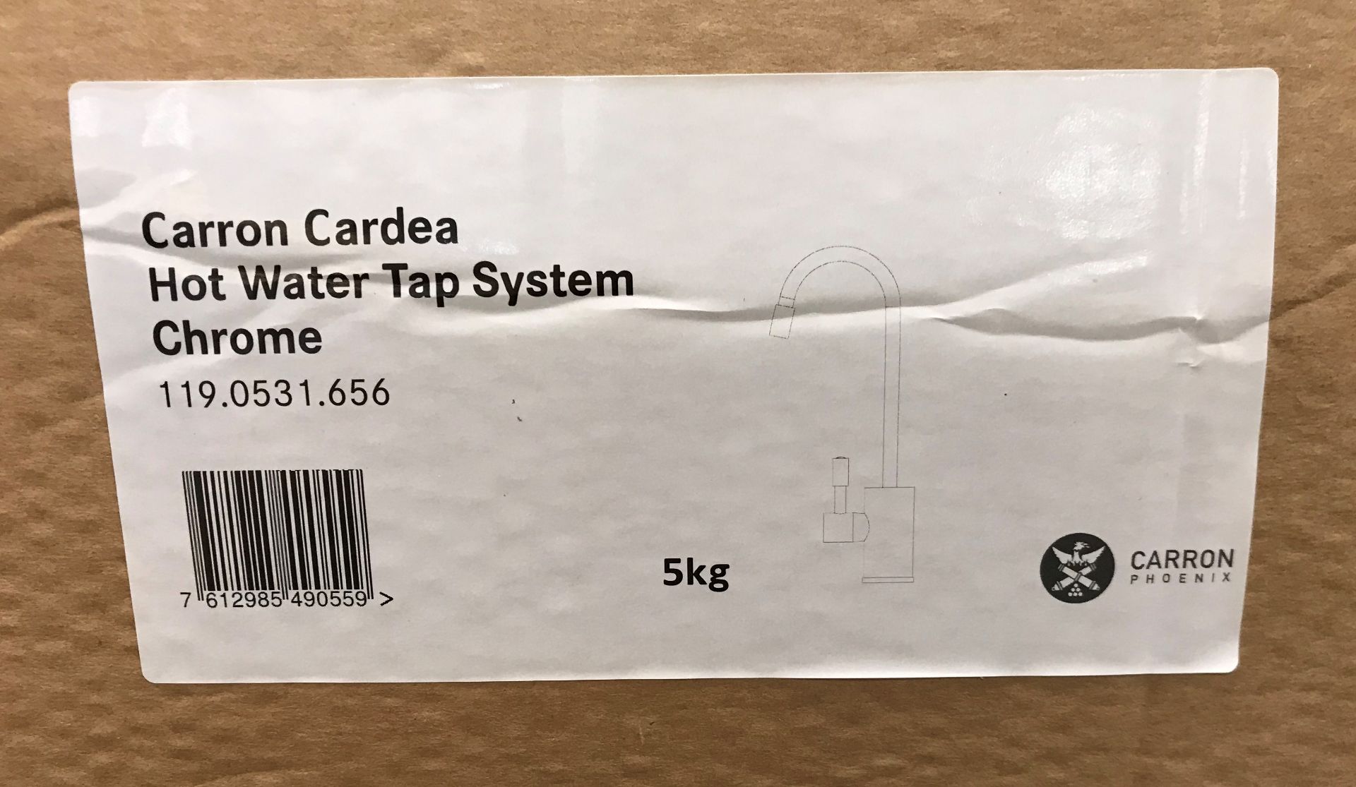 Carron Cardea Hot Water Tap System - Chrome - RRP£333 - Image 3 of 4