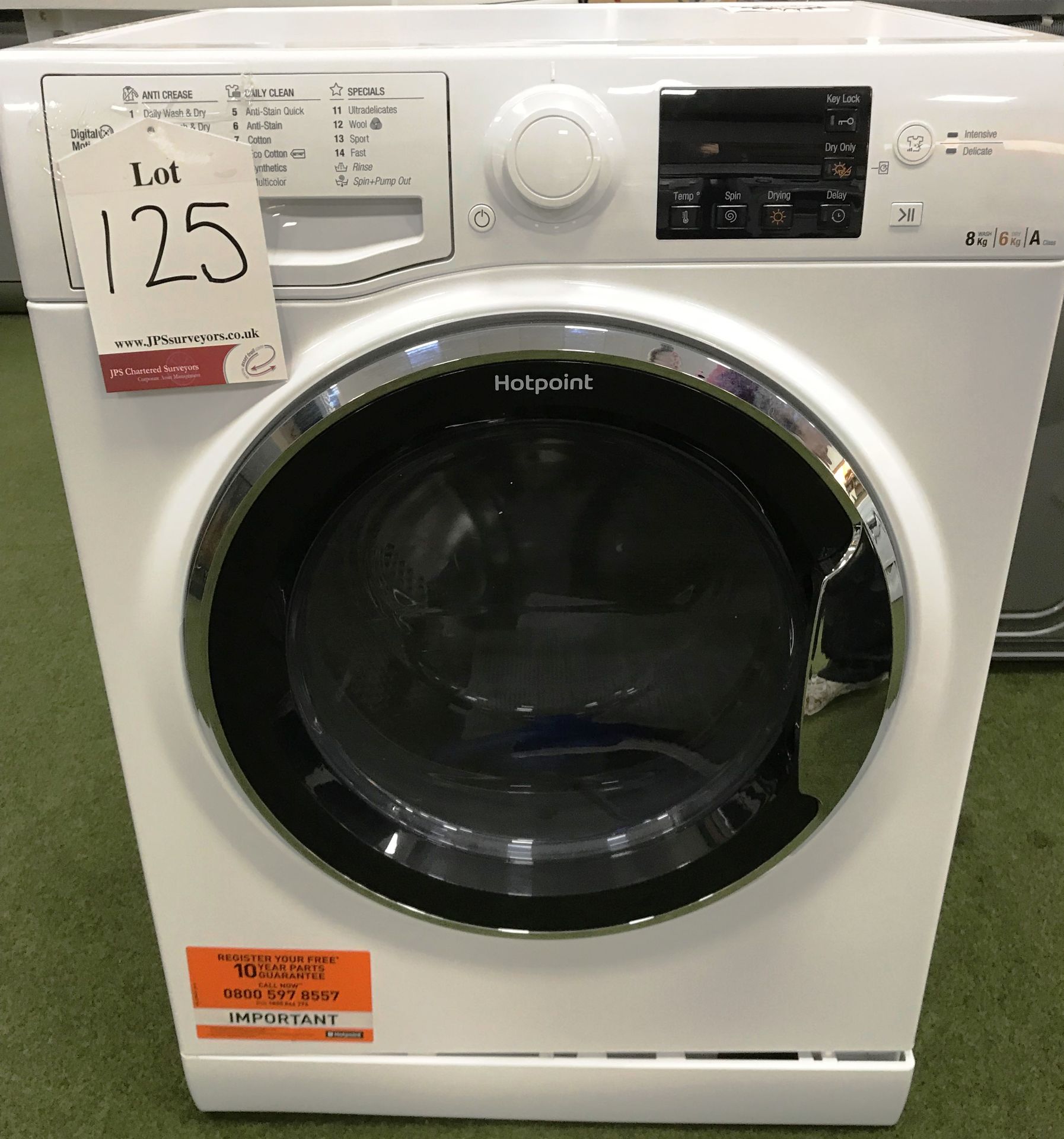 Ex Display Hotpoint RG864S UK Washer Dryer - White - RRP£399 - Image 3 of 9
