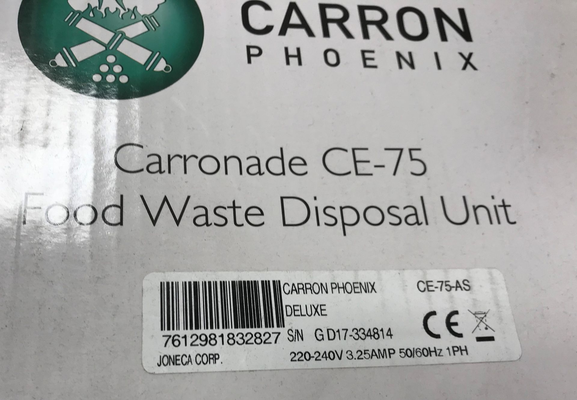 Carron Phoenix Carronade CE-75 Food Waste Disposal Unit - Black - RRP£222 - Image 3 of 3