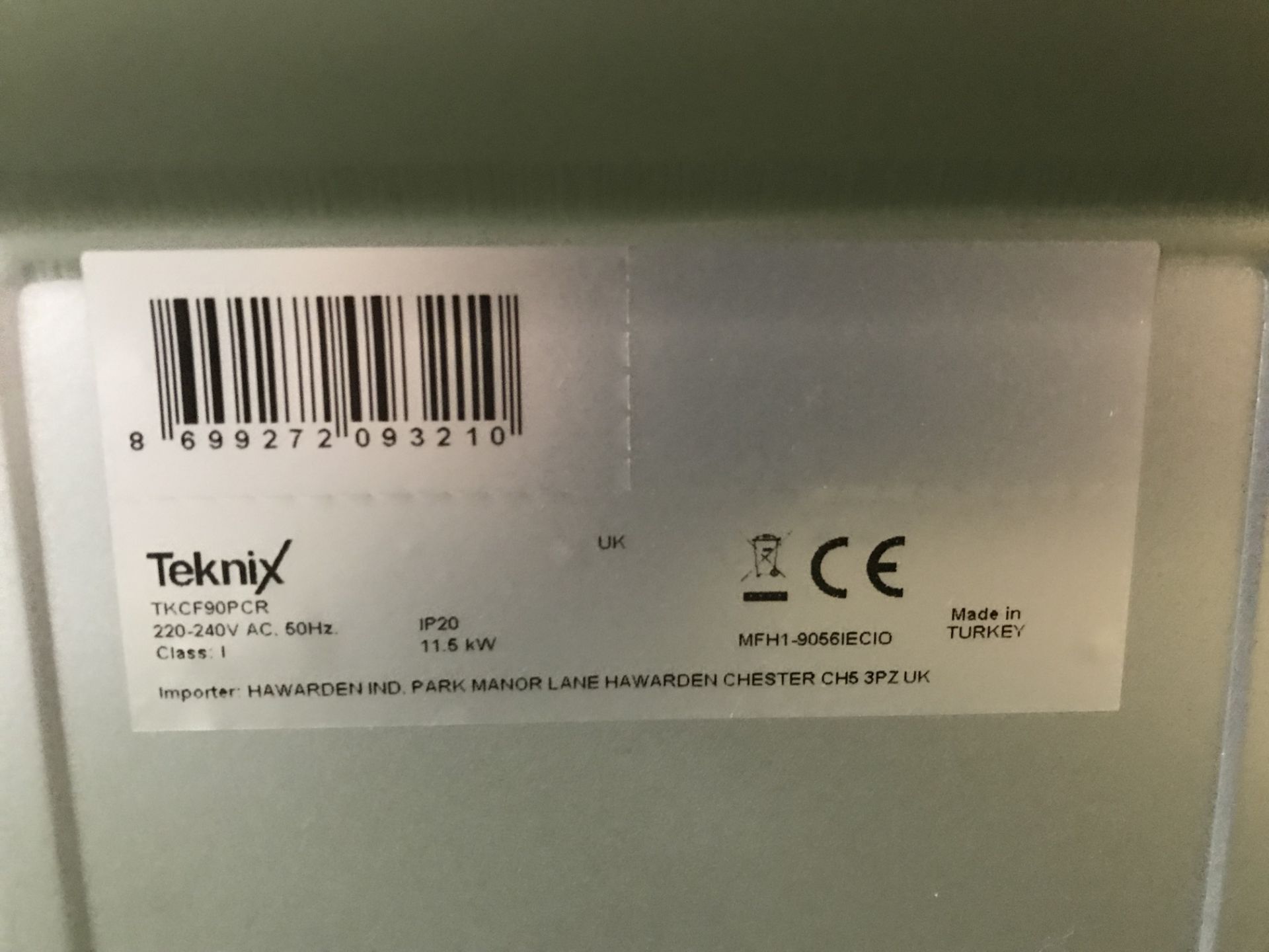 Ex Display Teknix TKCF90PCR 90cm Double Oven Ceramic Hob Range Cooker - RRP£599.99 - Image 5 of 7