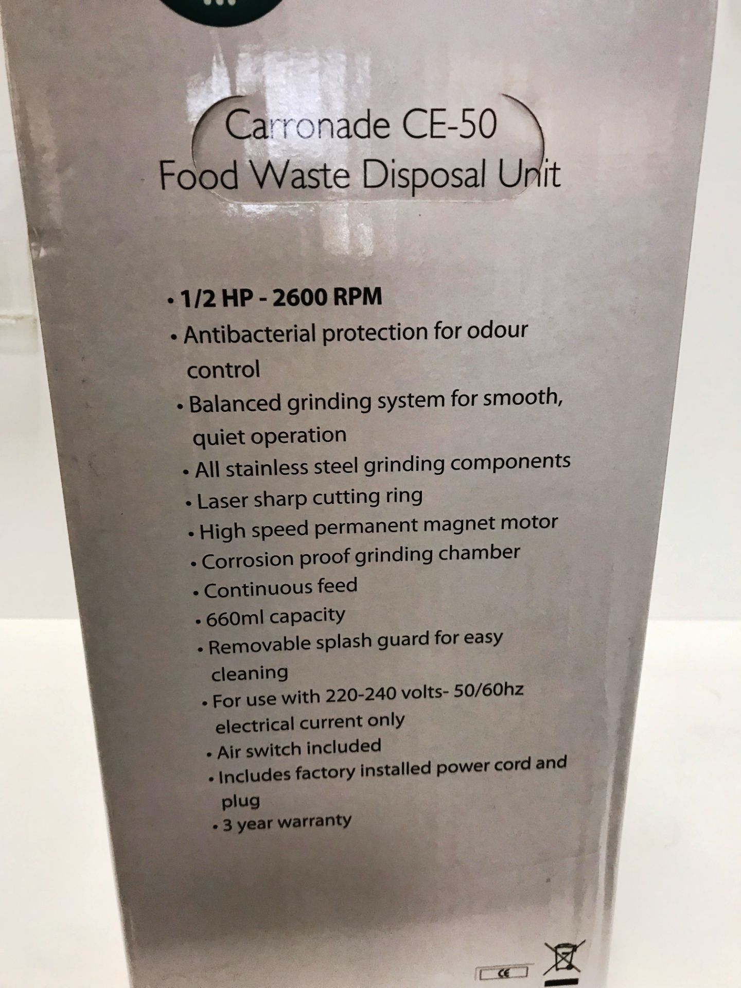Carron Phoenix Carronade CE-50 Food Waste Disposal Unit - Black - RRP£159 - Image 4 of 4