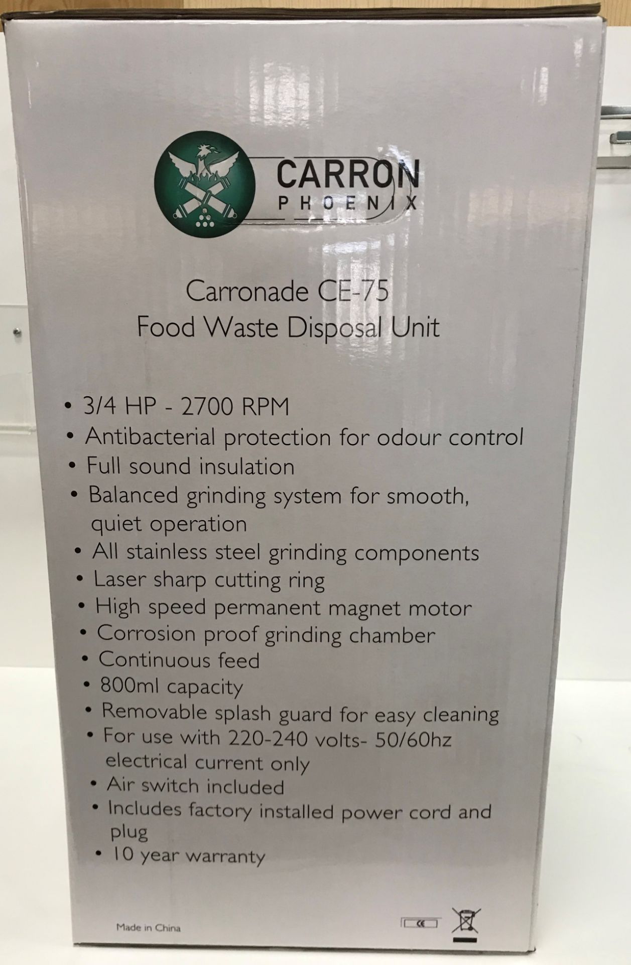 Carron Phoenix Carronade CE-75 Food Waste Disposal Unit - Black - RRP£222 - Image 2 of 3