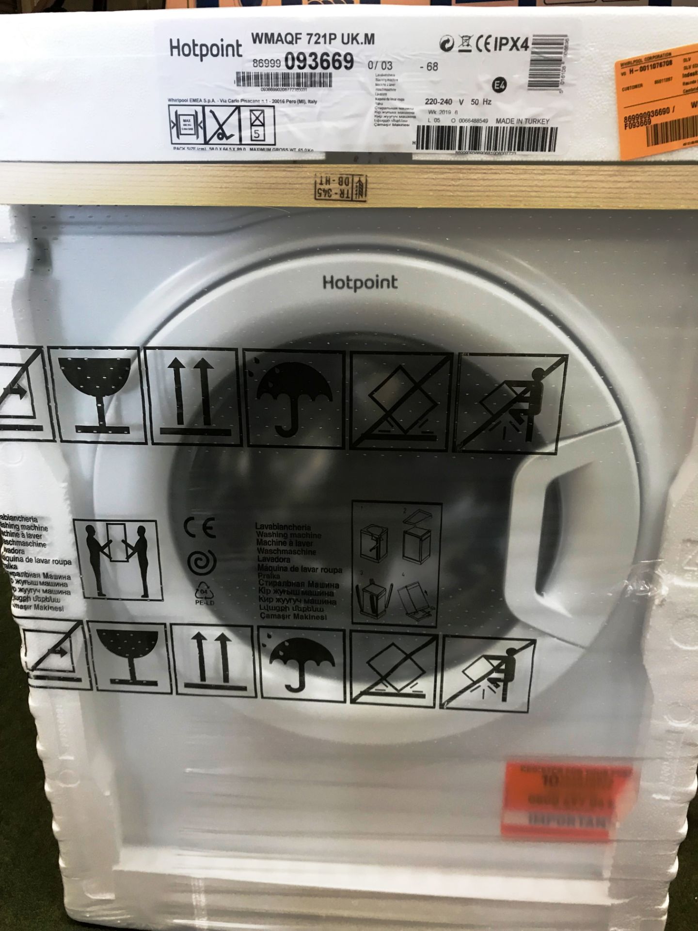 New Hotpoint WMAQF721 Washing Machine - White - RRP£214 - Image 4 of 5