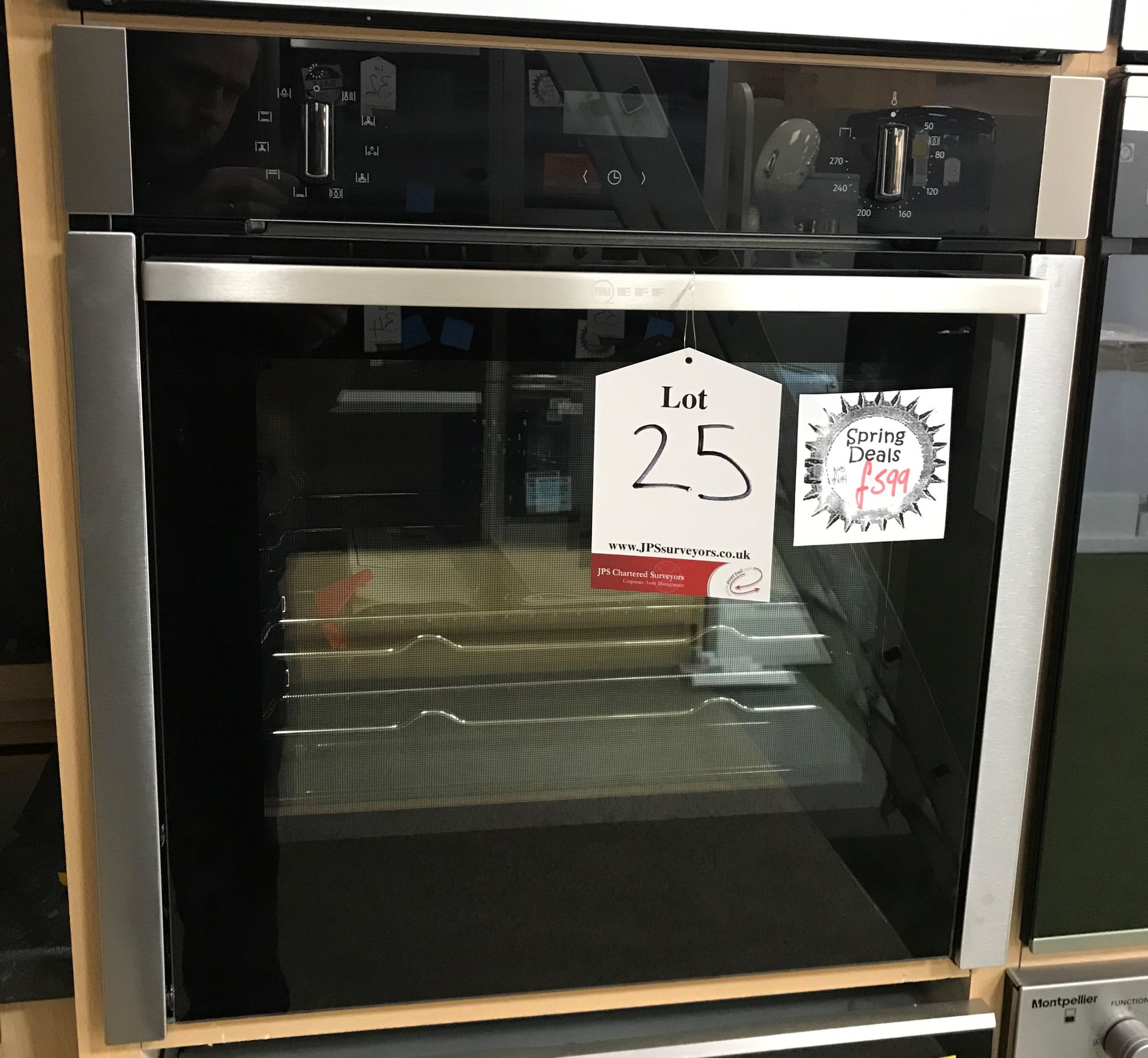 Ex Display Neff B3ACE4HN0B Slide & Hide Built-In Single Oven - Stainless Steel - RRP£599