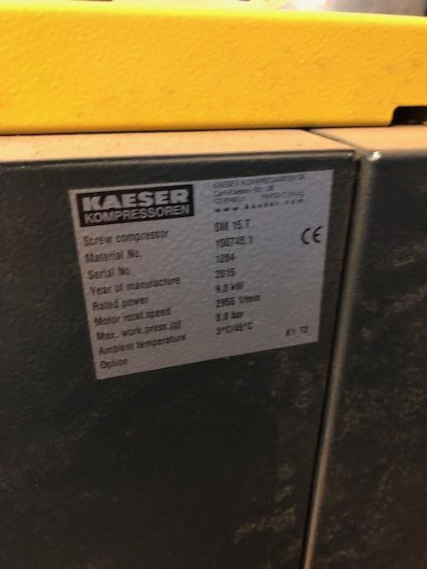 HPC/Kaeser SM15T Rotary Screw Compressor - Image 4 of 7